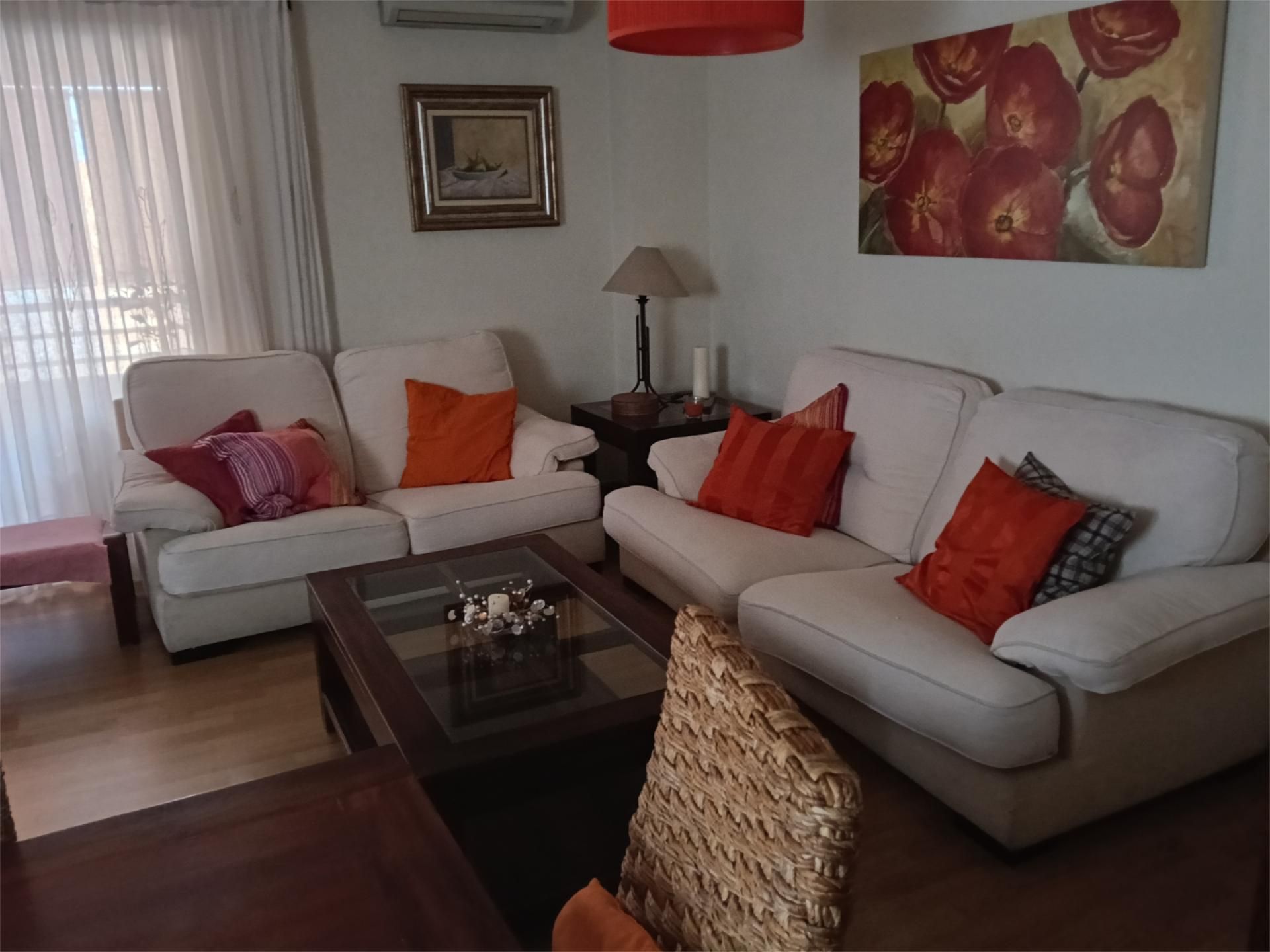 Living room of Flat to share in Alicante / Alacant  with Parquet flooring, Swimming Pool and Furnished