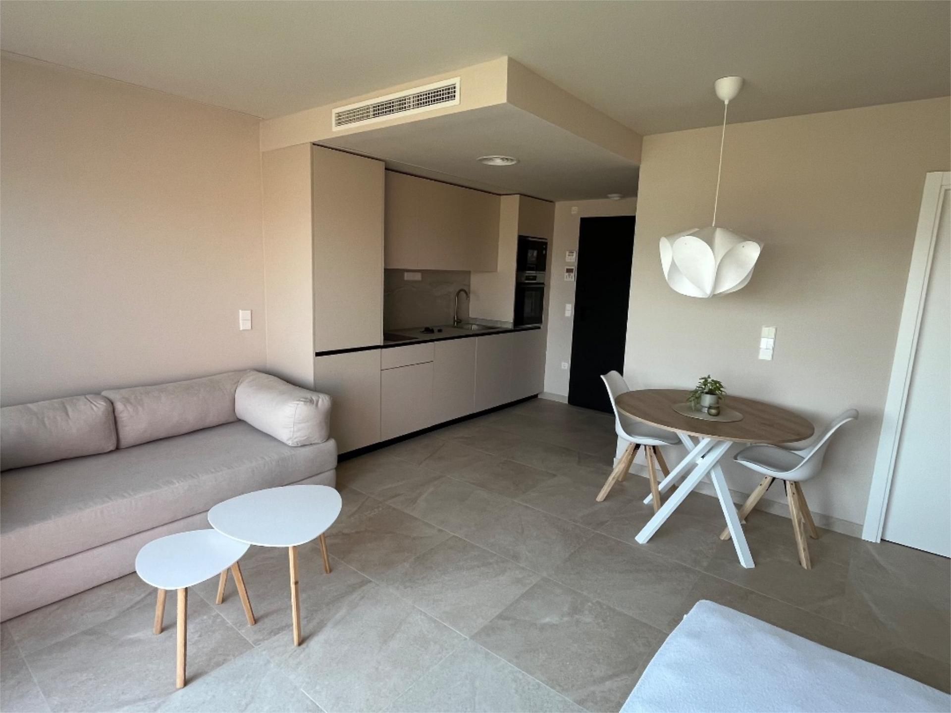 Pis de lloguer a Calle 4 Zb GP2, Guadalupe Sala d'estar de Pis de lloguer en Murcia Capital amb Aire condicionat, Calefacció i Jardí privat