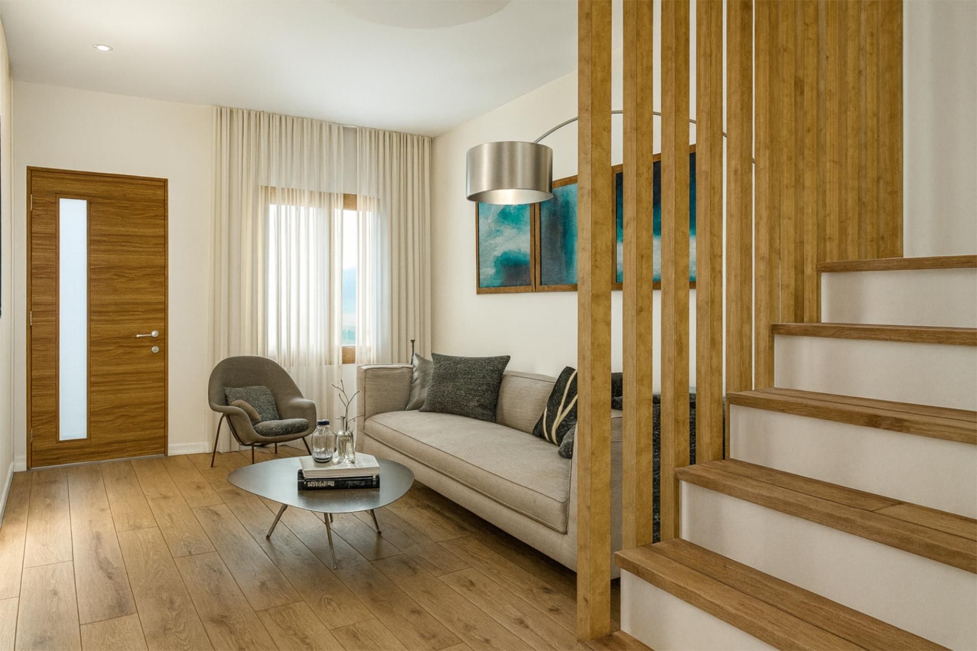 Sala d'estar de Casa adosada en venda en Nules amb Aire condicionat, Terrassa i Balcó