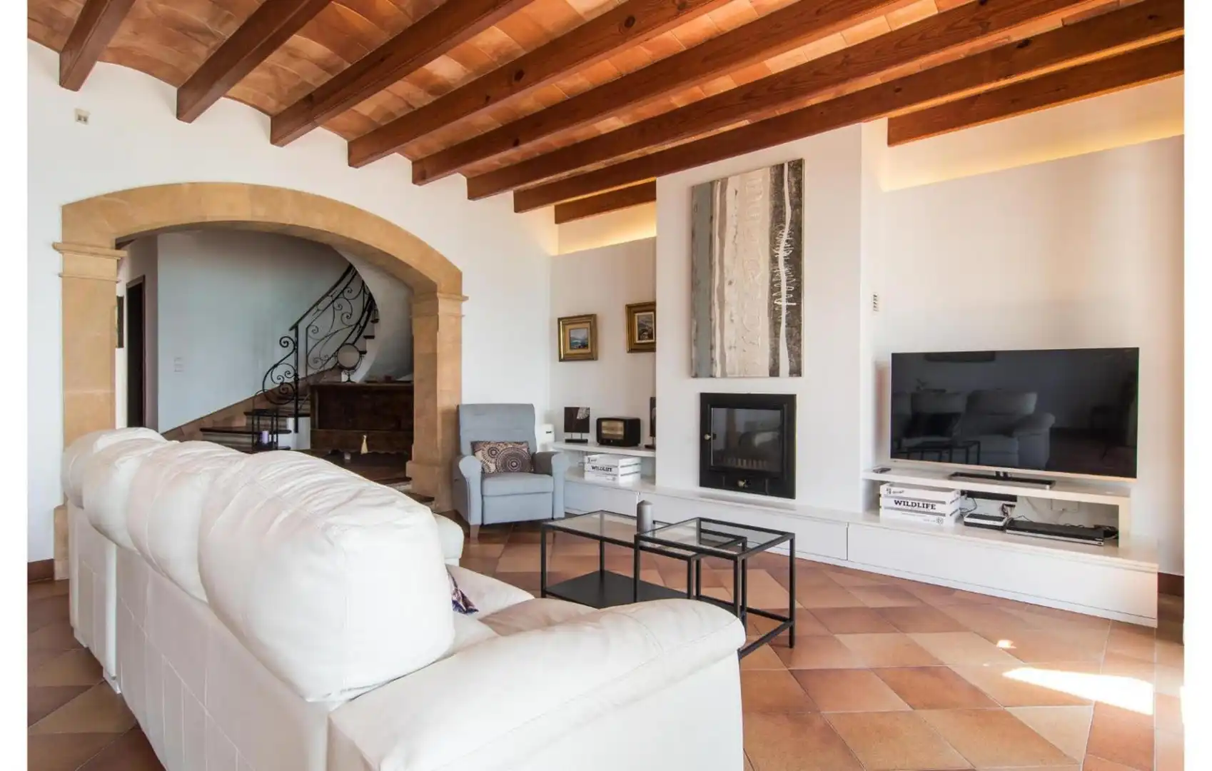 Casa o chalet de alquiler en Avinguda d'Amèrica, 41, Cala Ratjada Sala de estar de Casa o chalet de alquiler en Capdepera con Aire acondicionado, Calefacción y Terraza