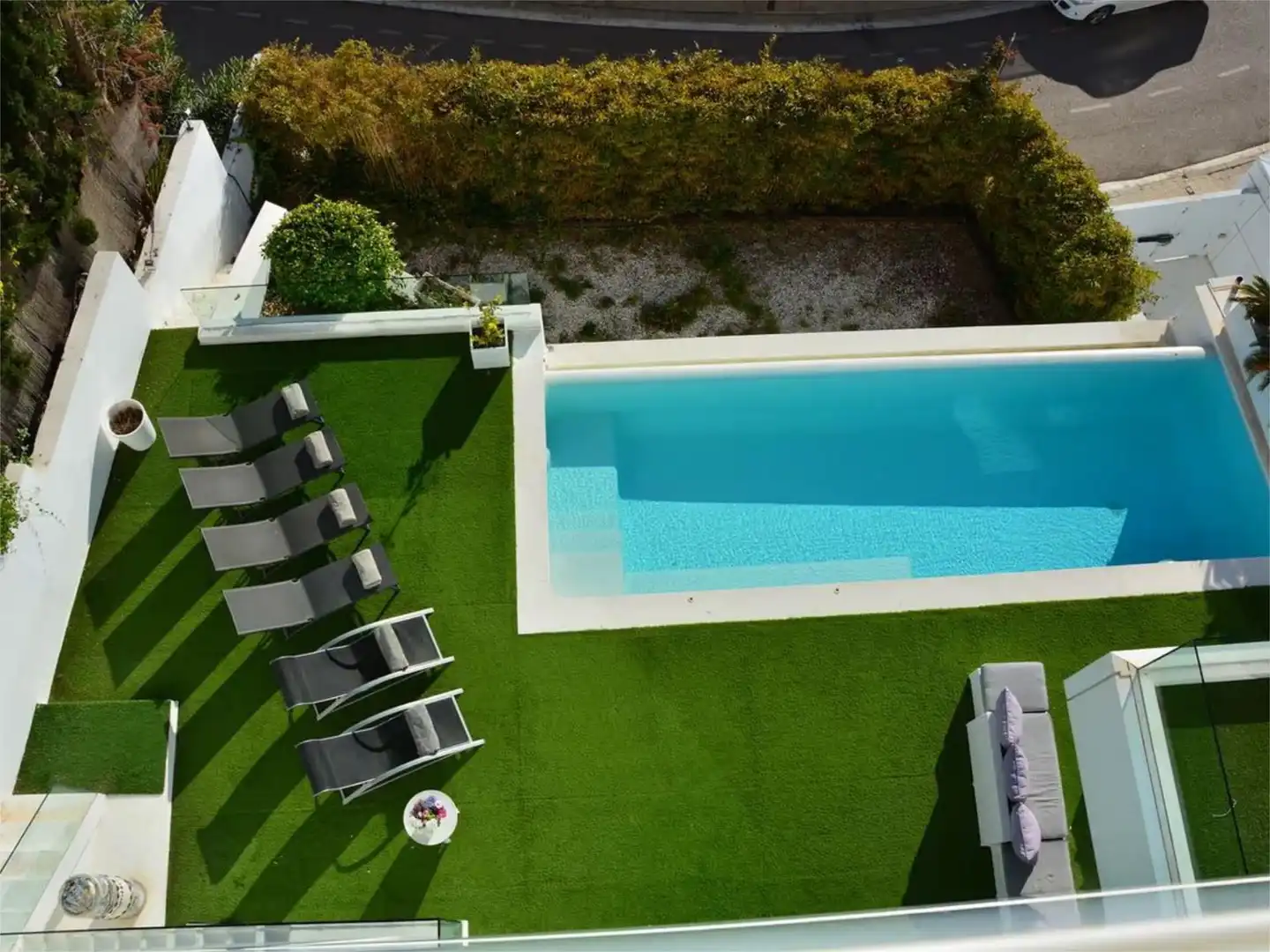 Detached homes for rent in Carrer Malvasia, 46, Levantina - Montgavina - Quintmar Swimming pool of Detached homes for rent in Sitges with Air Conditioner, Heating and Private garden