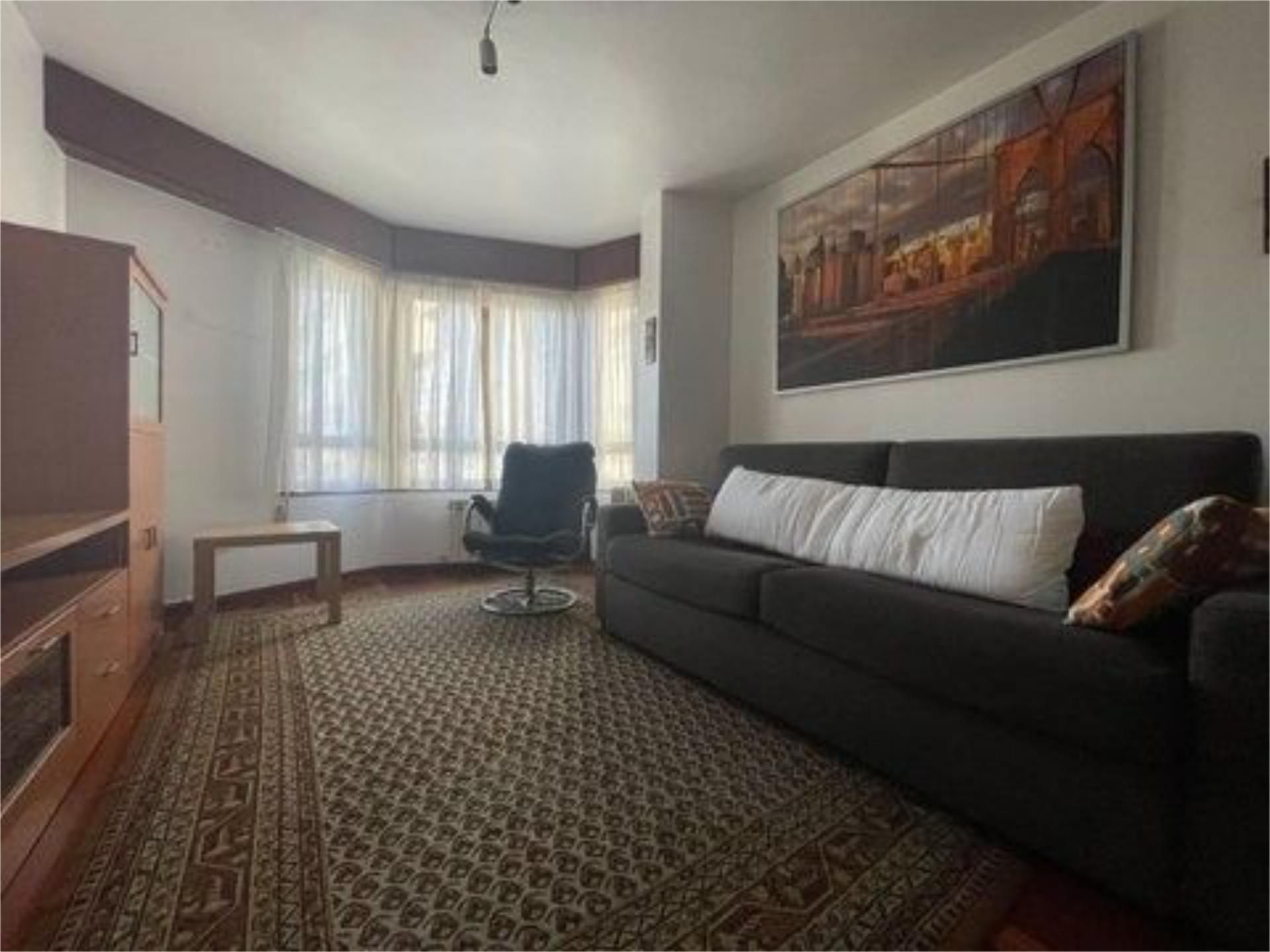 Living room of Flat to rent in A Coruña Capital   with Heating, Parquet flooring and Furnished