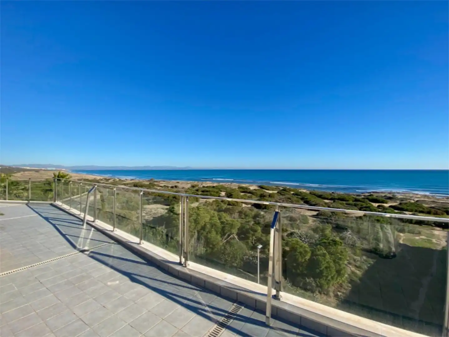 Flat for sale in Via Augusta, 8, El Moncayo - El Pòrtic Terrace of Flat for sale in Guardamar del Segura with Air Conditioner, Swimming Pool and Furnished