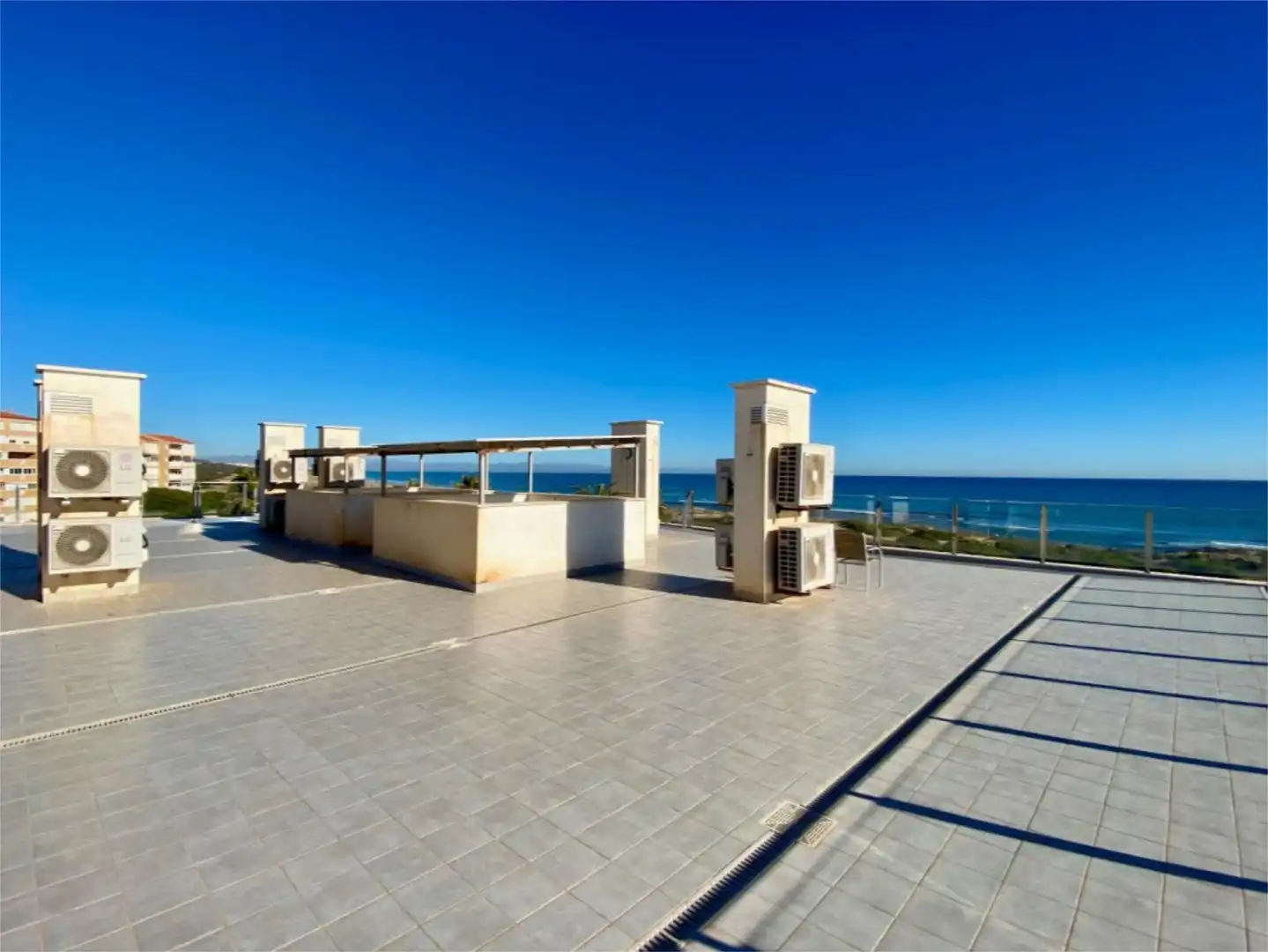 Flat for sale in Via Augusta, 8, El Moncayo - El Pòrtic Terrace of Flat for sale in Guardamar del Segura with Air Conditioner, Swimming Pool and Furnished