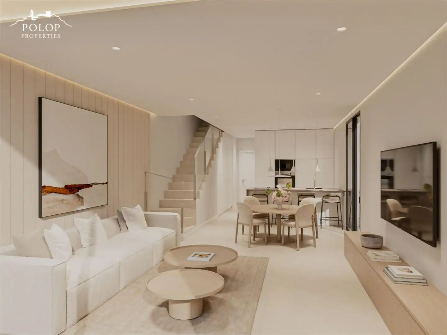 Sala de estar de Piso en venta en Polop con Aire acondicionado, Calefacción y Jardín privado