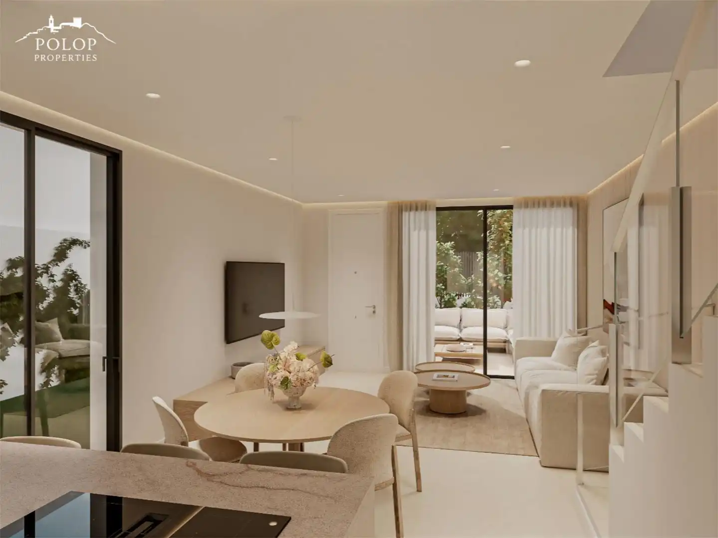 Sala de estar de Piso en venta en Polop con Aire acondicionado, Calefacción y Jardín privado