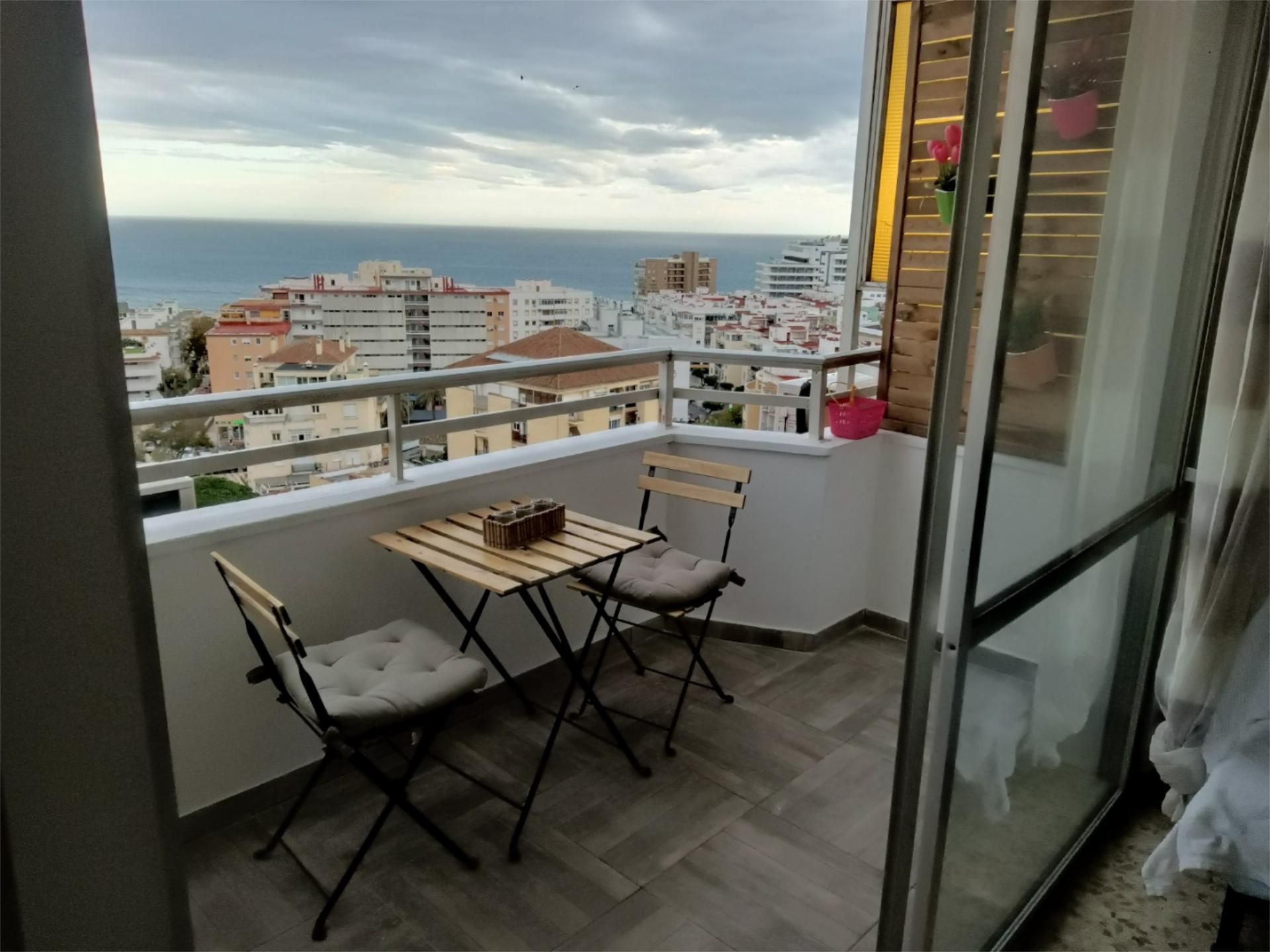 Balcony of Study to rent in Torremolinos  with Air Conditioner, Heating and Furnished