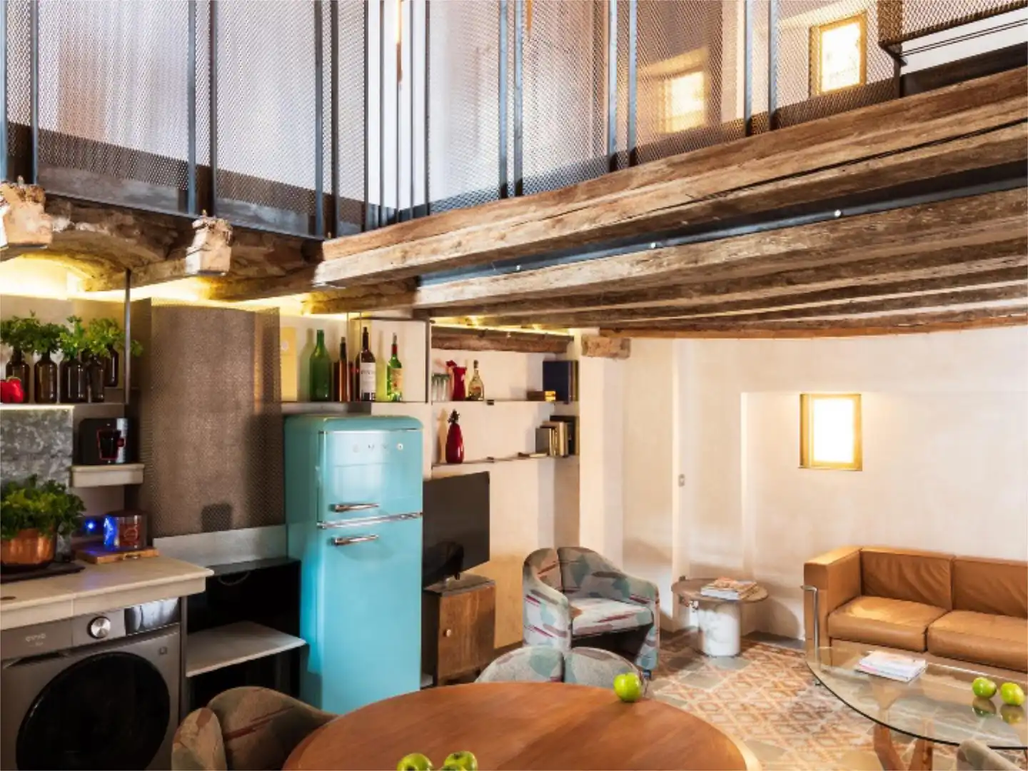 Kitchen of Attic for rent in  Zaragoza Capital  with Air Conditioner and Terrace