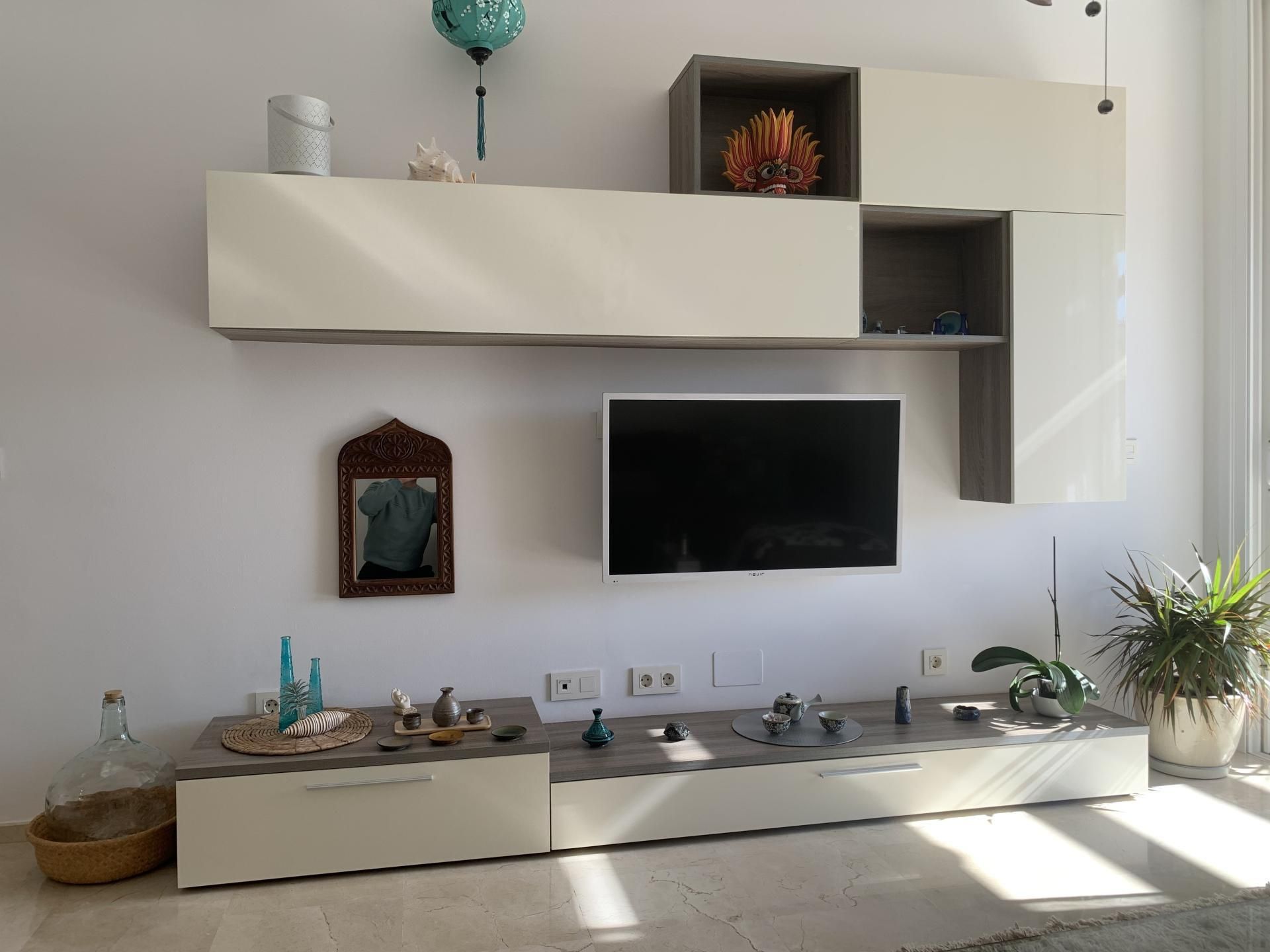 Sala de estar de Casa adosada de alquiler en Mogán con Aire acondicionado, Terraza y Piscina