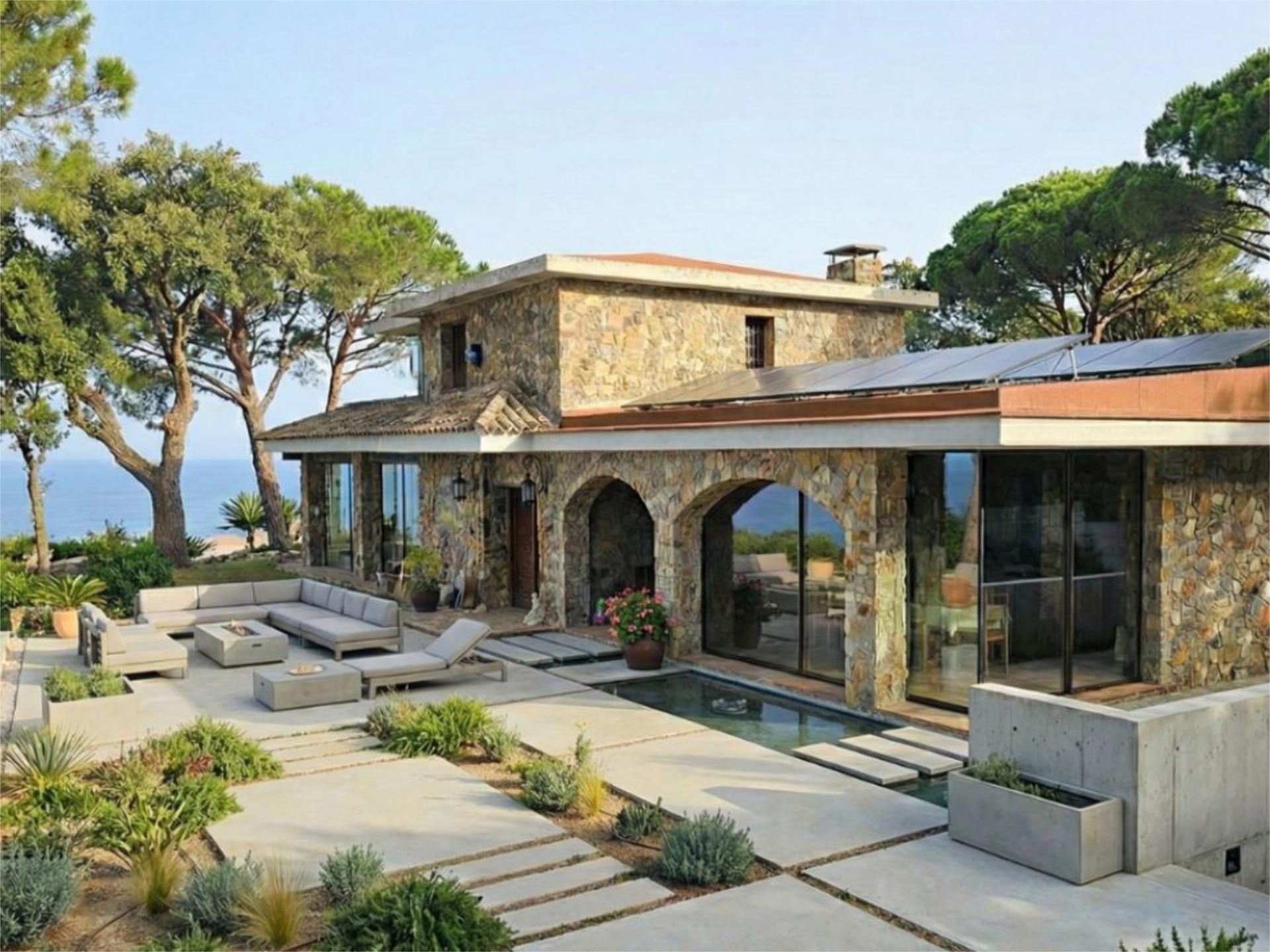 Exterior view of Flat for sale in Teià  with Air Conditioner, Heating and Private garden