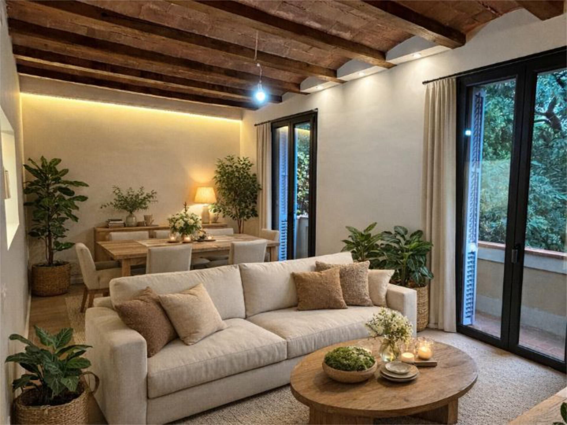 Sala de estar de Piso en venta en  Barcelona Capital con Aire acondicionado, Terraza y Balcón