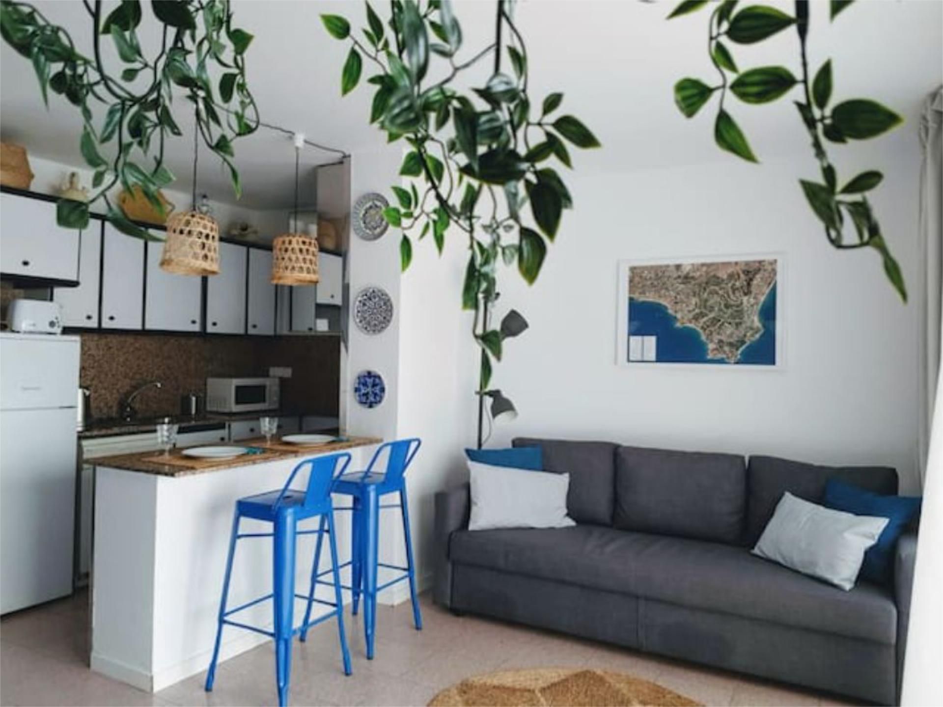 Sala de estar de Piso de alquiler en Salou con Aire acondicionado, Calefacción y Terraza