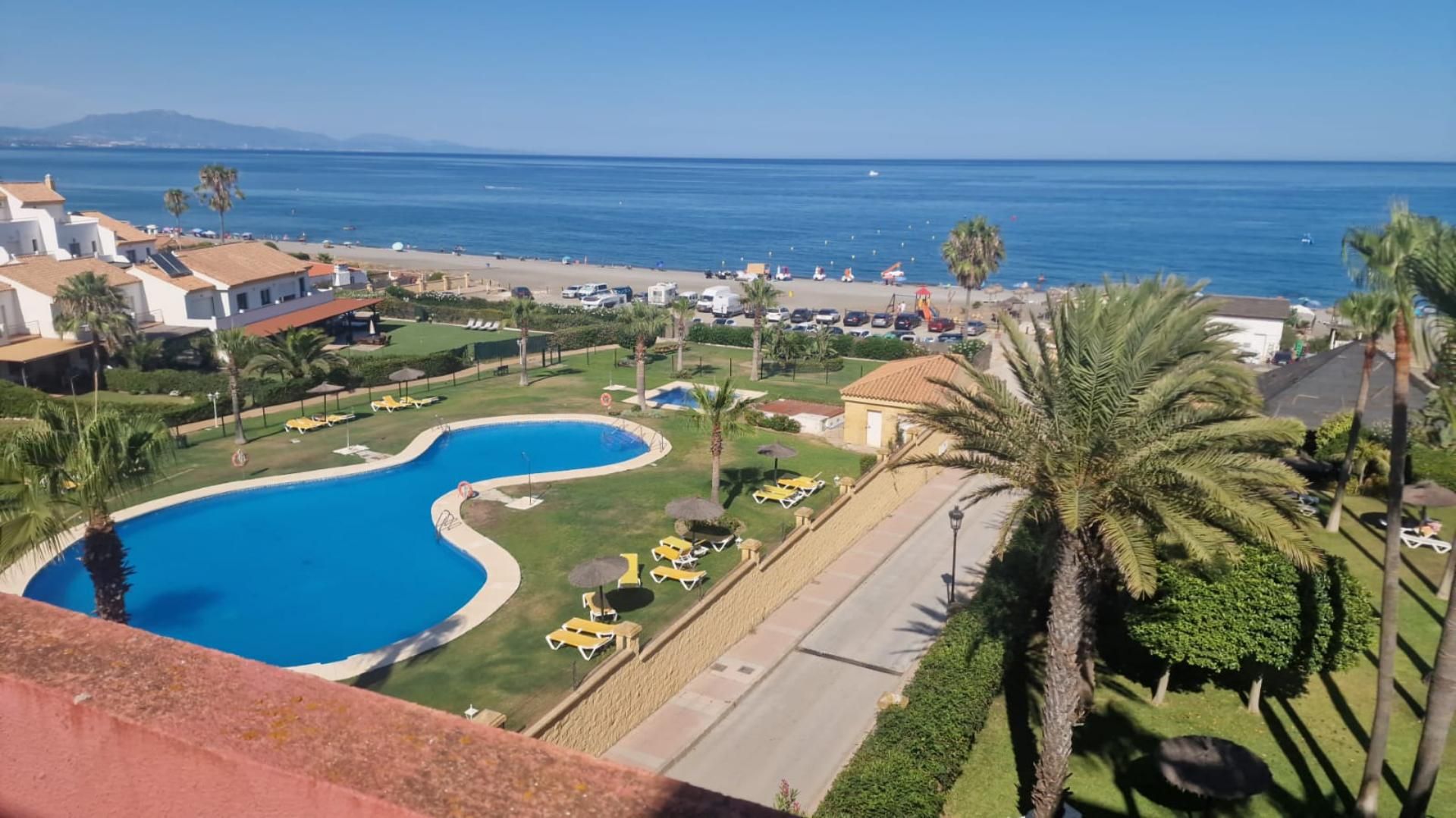 Apartment to rent in Urbanización Manilva Beach, 29, Alcorrín Garden of Apartment to rent in Manilva with Terrace and Swimming Pool