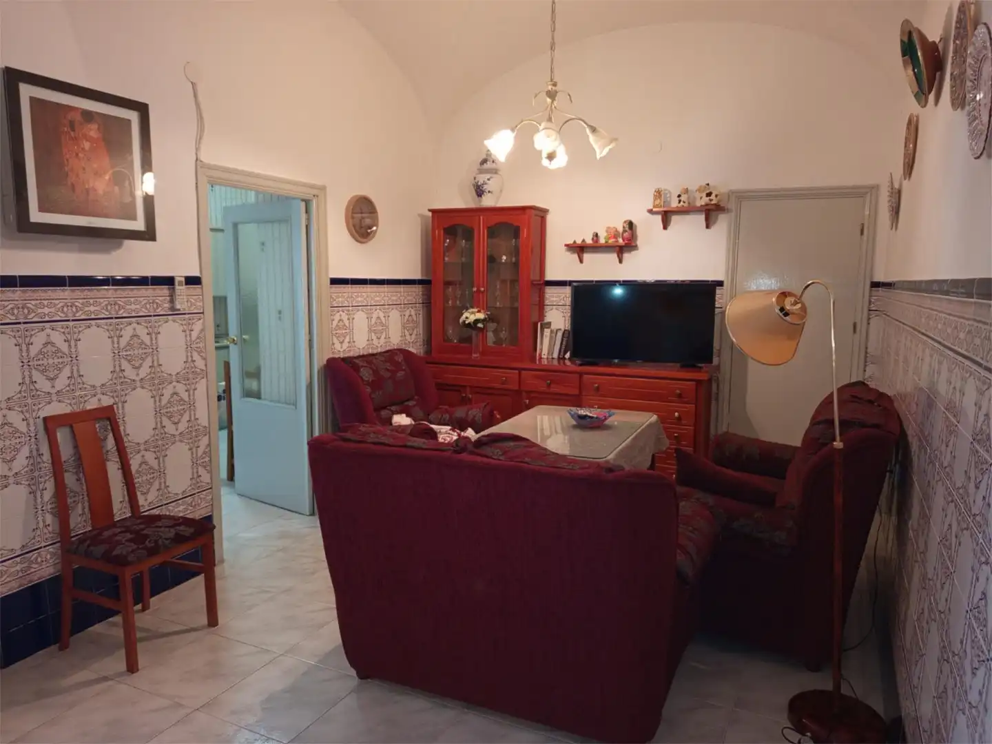 Sala d'estar de Casa adosada en venda en Puebla de la Reina amb Aire condicionat, Calefacció i Terrassa