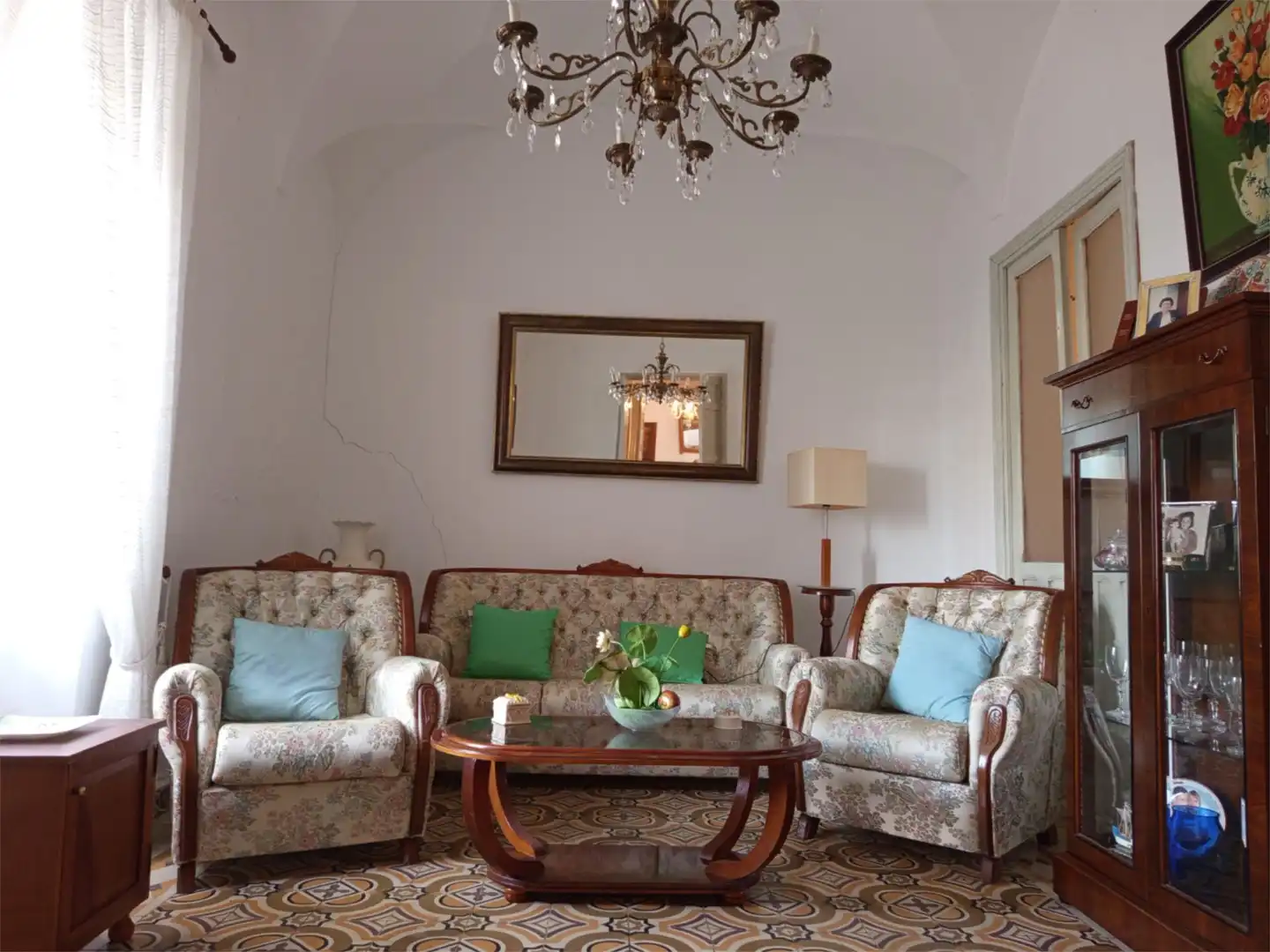 Sala d'estar de Casa adosada en venda en Puebla de la Reina amb Aire condicionat, Calefacció i Terrassa