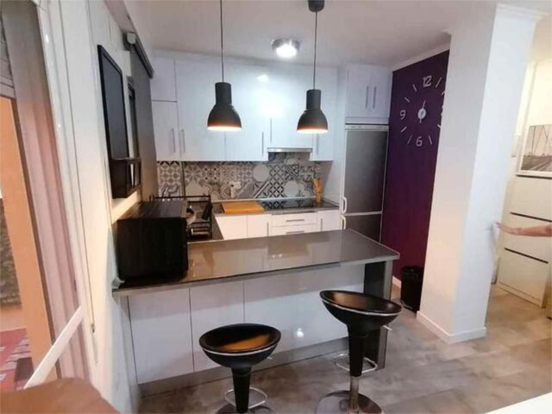 Cocina de Apartamento de alquiler en Málaga Capital con Terraza