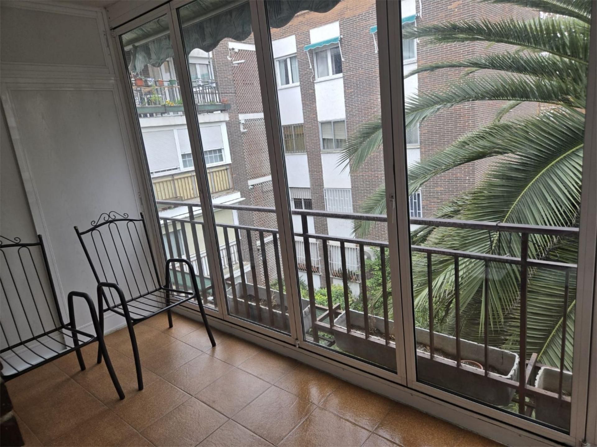 Balcony of Flat to rent in  Madrid Capital  with Heating, Private garden and Parquet flooring
