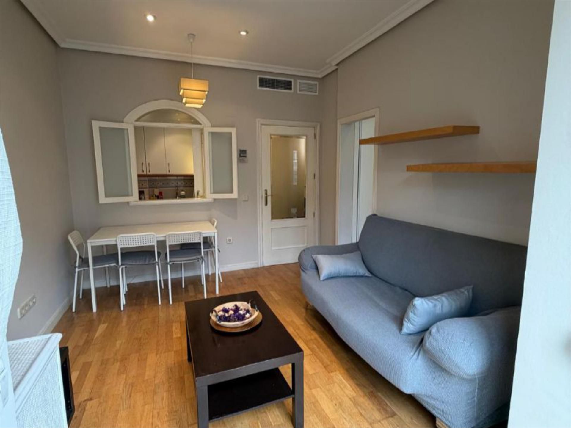 Living room of Flat to rent in  Madrid Capital  with Air Conditioner, Heating and Private garden