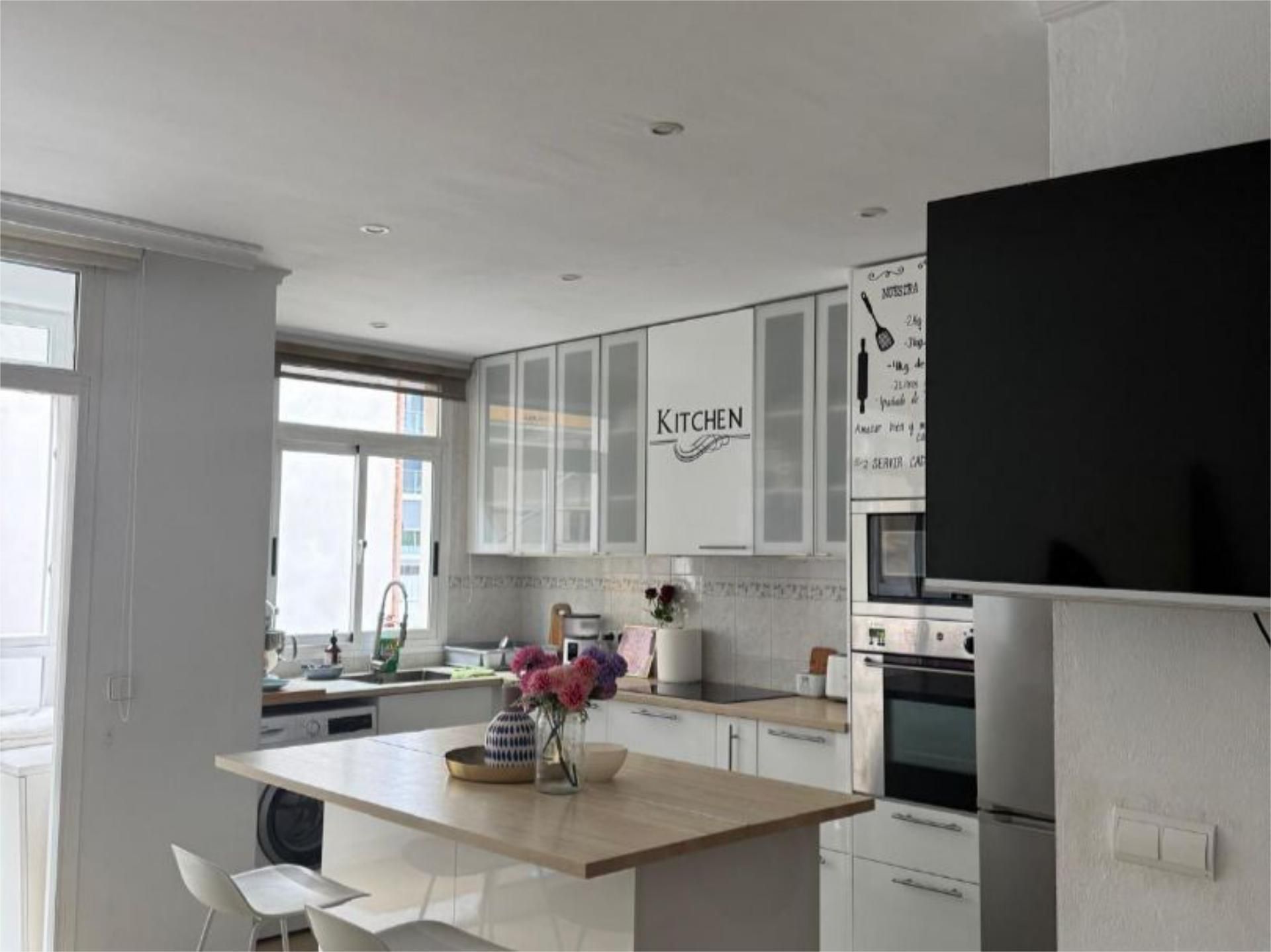 Kitchen of Flat for sale in Santa Eulària des Riu  with Air Conditioner, Parquet flooring and Furnished