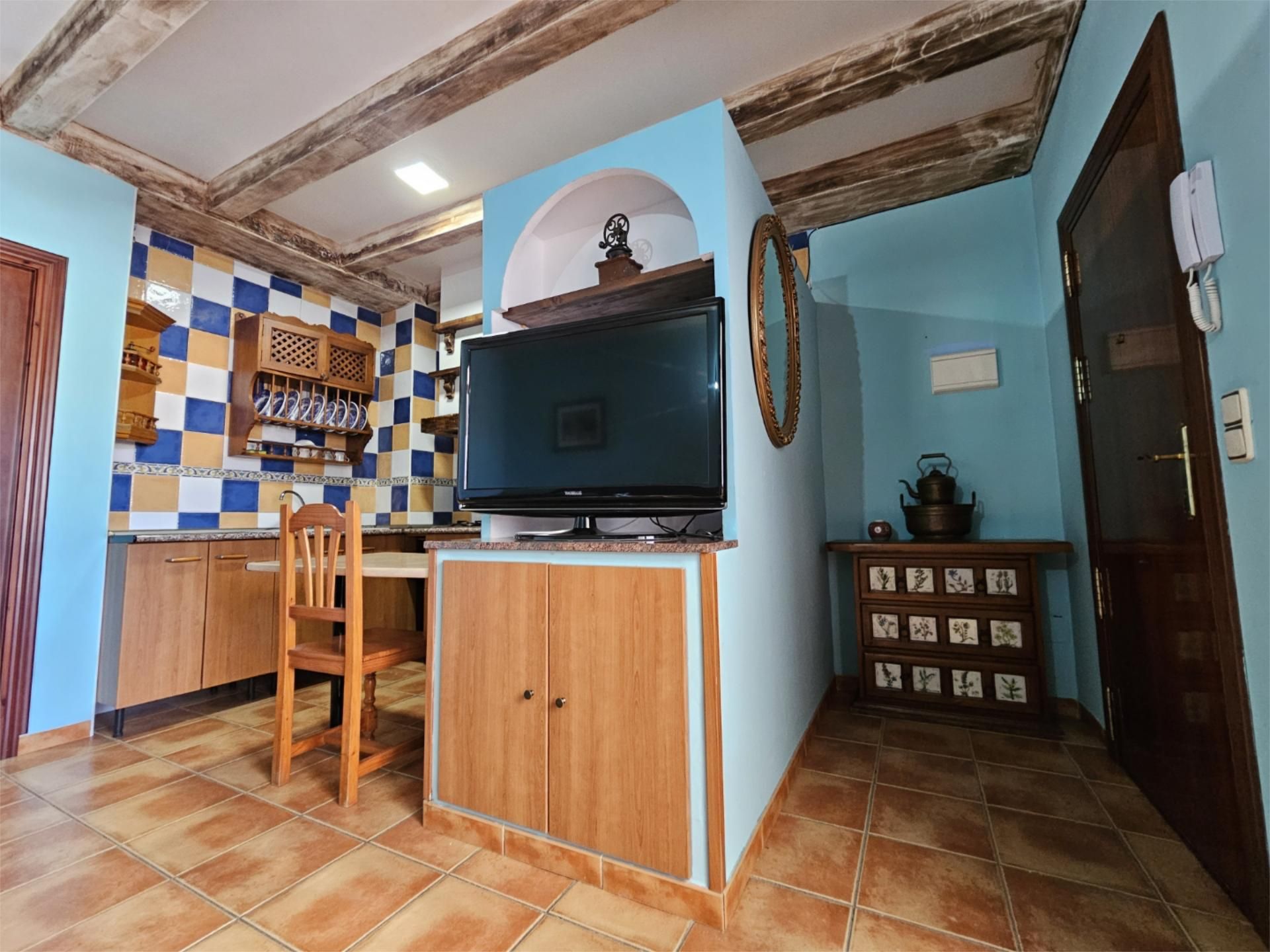 Àtic de lloguer a Calle José Medina, 20, Torrox Pueblo Cuina de Àtic de lloguer en Torrox amb Aire condicionat, Calefacció i Terrassa