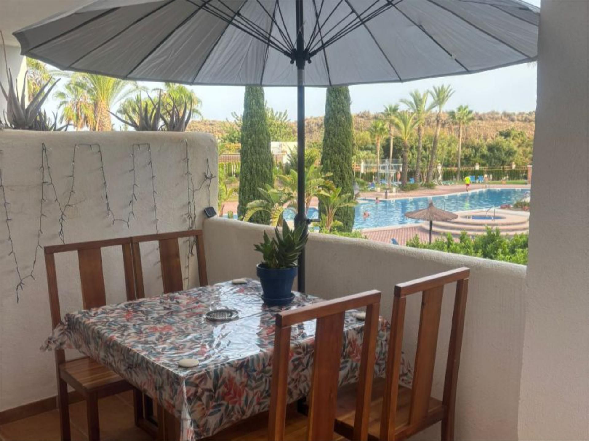 Jardí de Pis de lloguer en Mojácar amb Aire condicionat, Calefacció i Terrassa