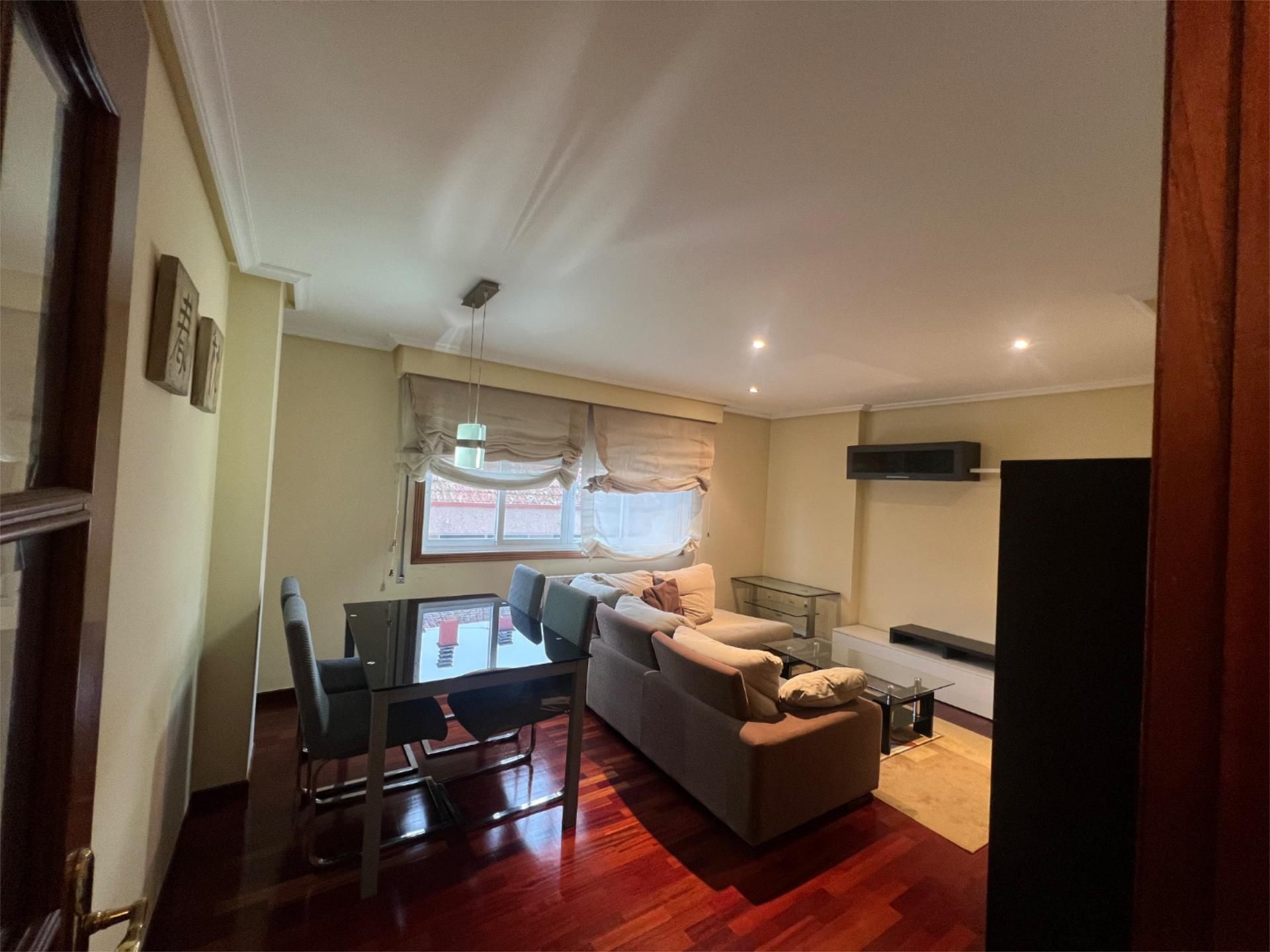 Sala d'estar de Pis de lloguer en Ourense Capital  amb Calefacció, Parquet i Moblat