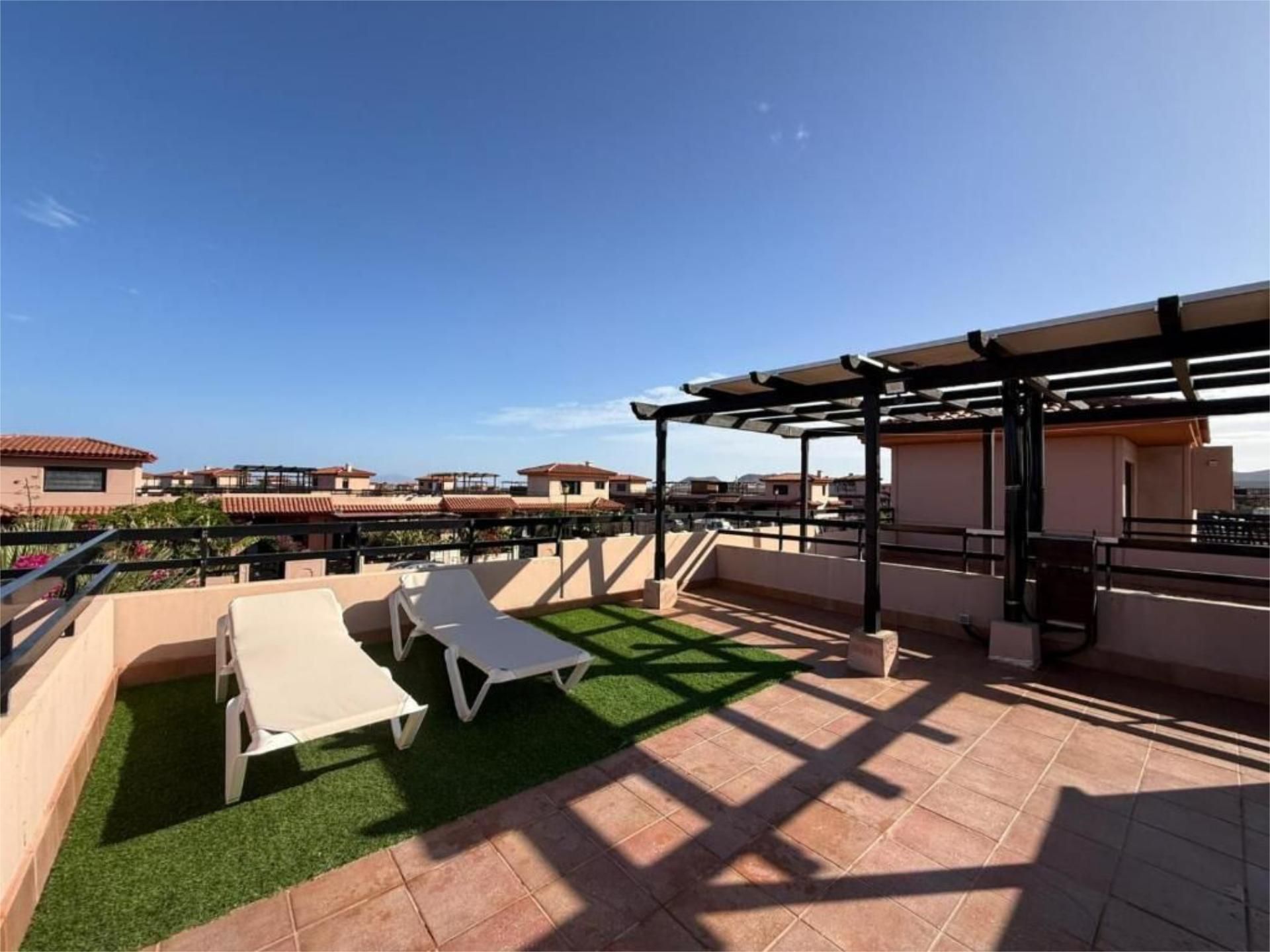 Terrace of Flat for sale in La Oliva  with Private garden and Swimming Pool