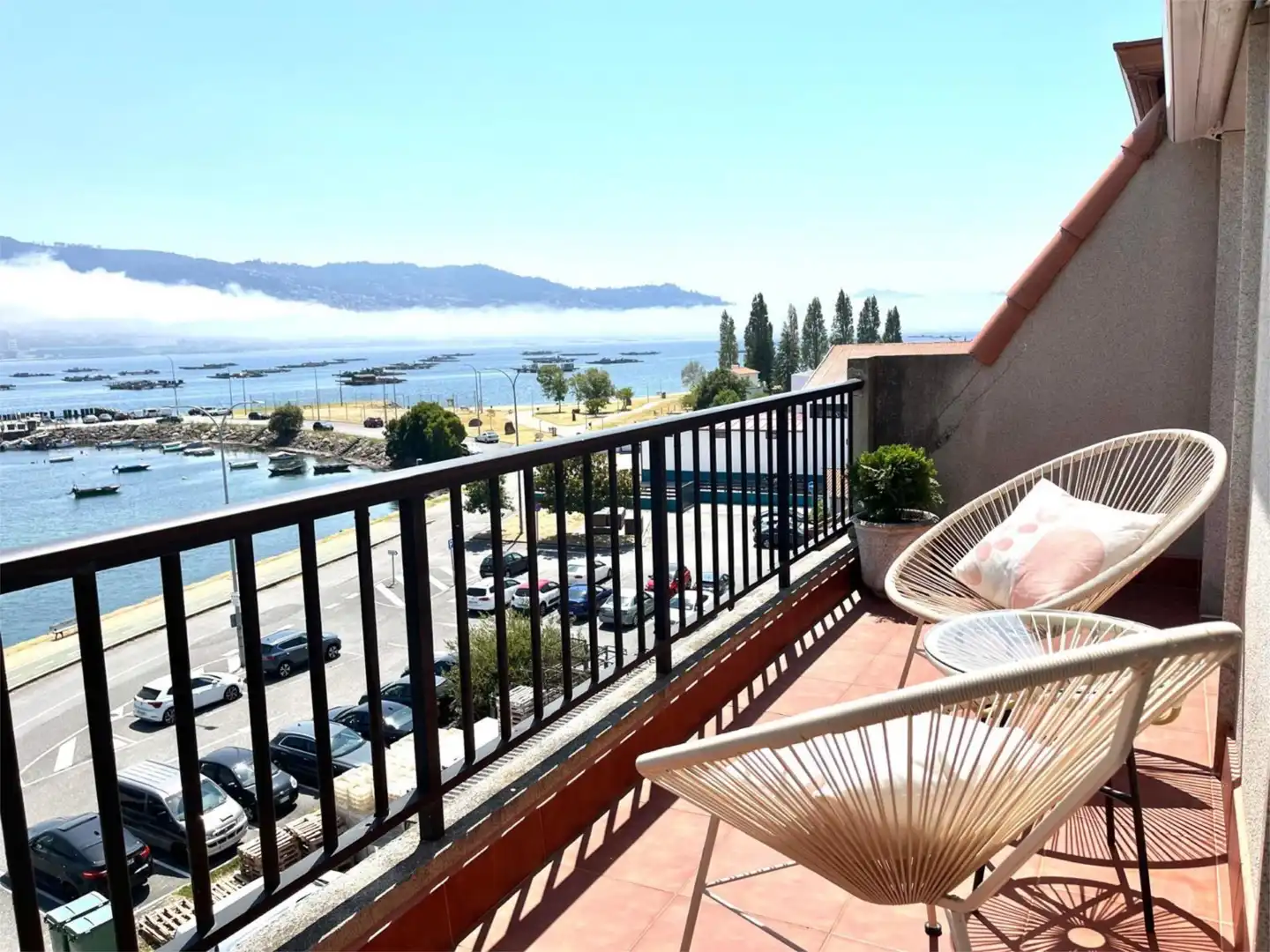 Flat for rent in Estrada Cangas-Vilaboa, 12, Moaña Terrace of Flat for rent in Moaña with Heating, Parquet flooring and Terrace