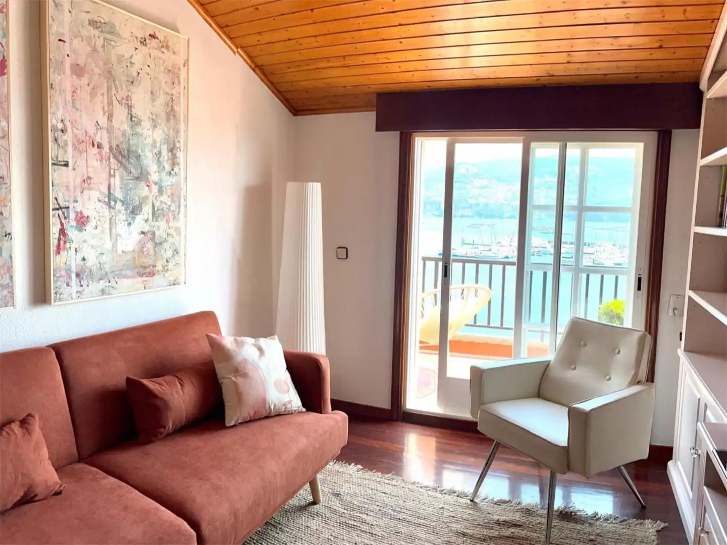 Flat for rent in Estrada Cangas-Vilaboa, 12, Moaña Living room of Flat for rent in Moaña with Heating, Parquet flooring and Terrace