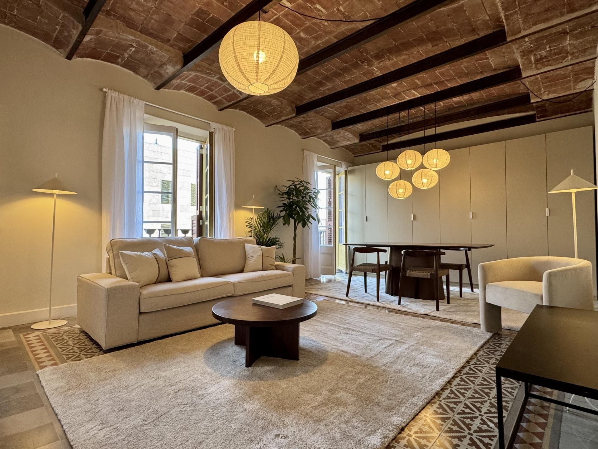 Living room of Flat to rent in  Barcelona Capital  with Air Conditioner and Balcony