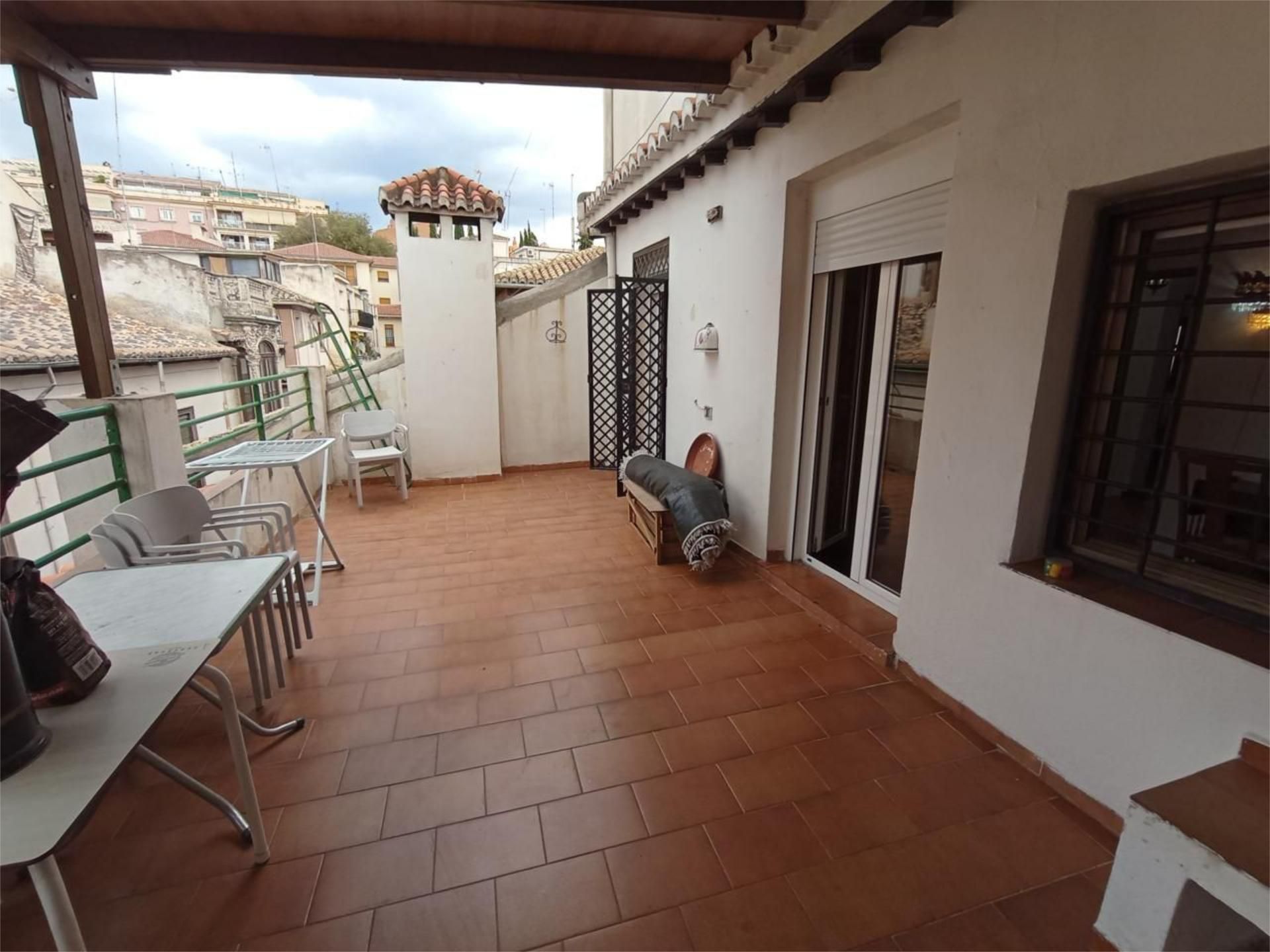 Terrace of Flat to share in  Granada Capital  with Air Conditioner, Heating and Terrace