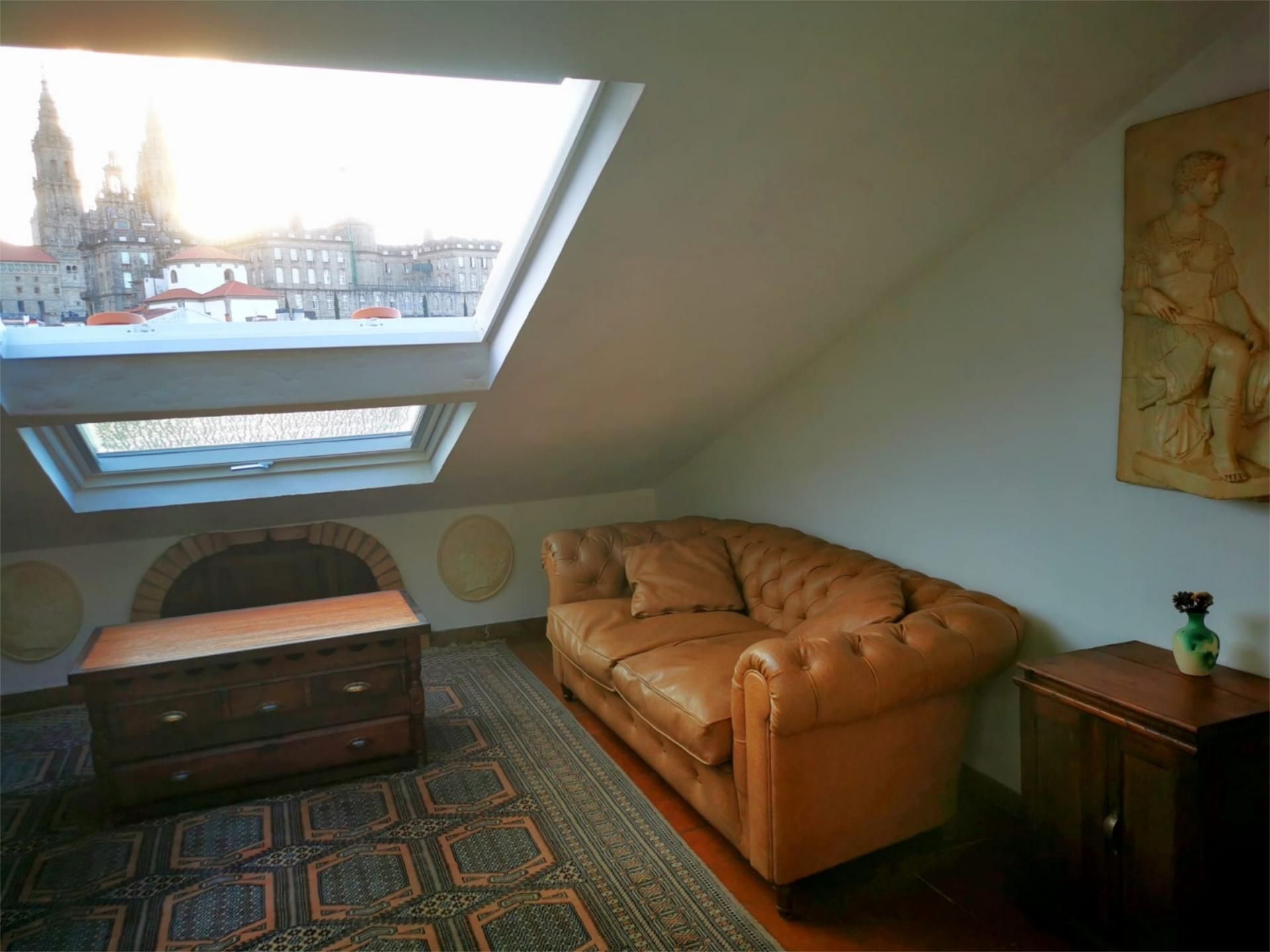 Living room of Flat to rent in Santiago de Compostela   with Air Conditioner