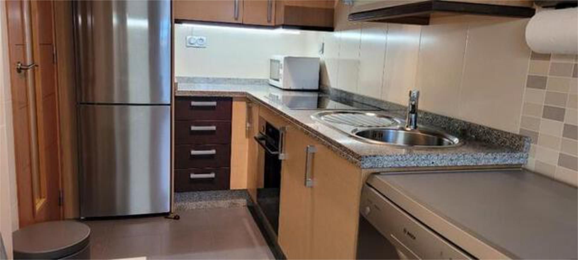 Cocina de Apartamento en venta en Roquetas de Mar con Terraza y Piscina