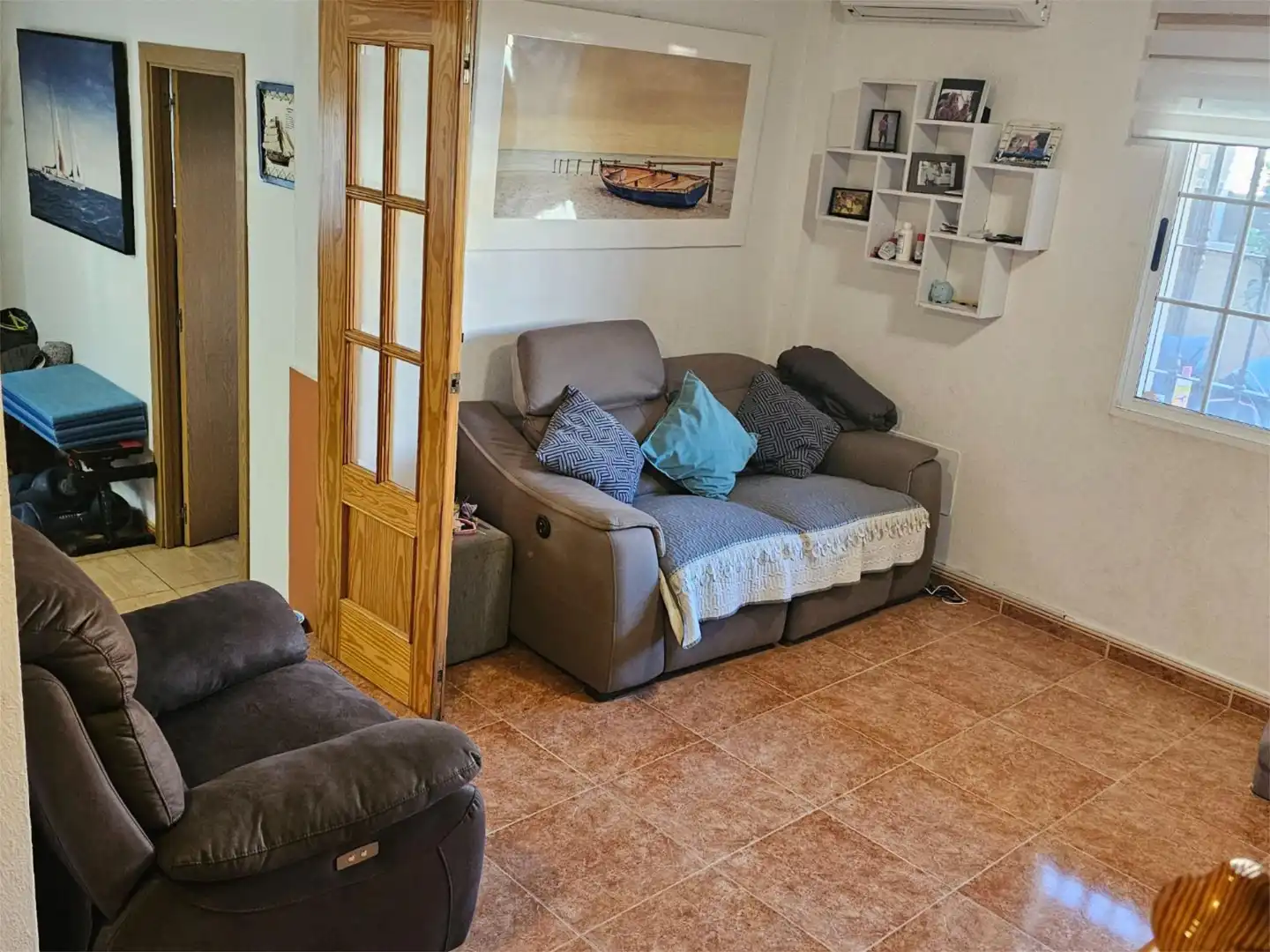 Flat for sale in Calle Adherbal, 1, Playa Honda - Playa Paraíso Living room of Flat for sale in Cartagena with Air Conditioner, Heating and Private garden