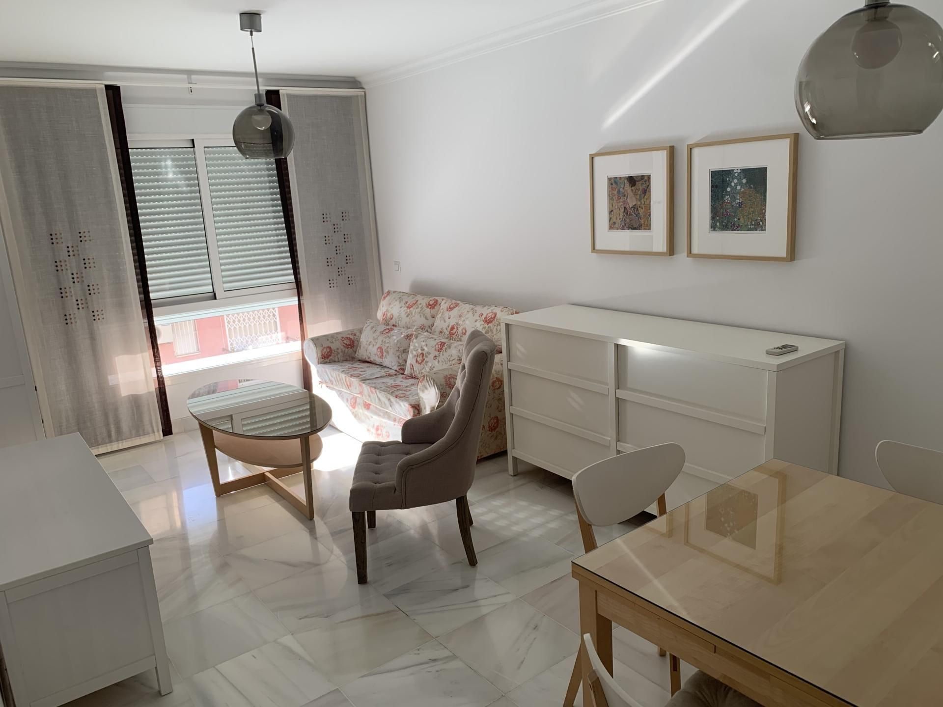 Sala d'estar de Pis de lloguer en Málaga Capital amb Aire condicionat, Calefacció i Moblat