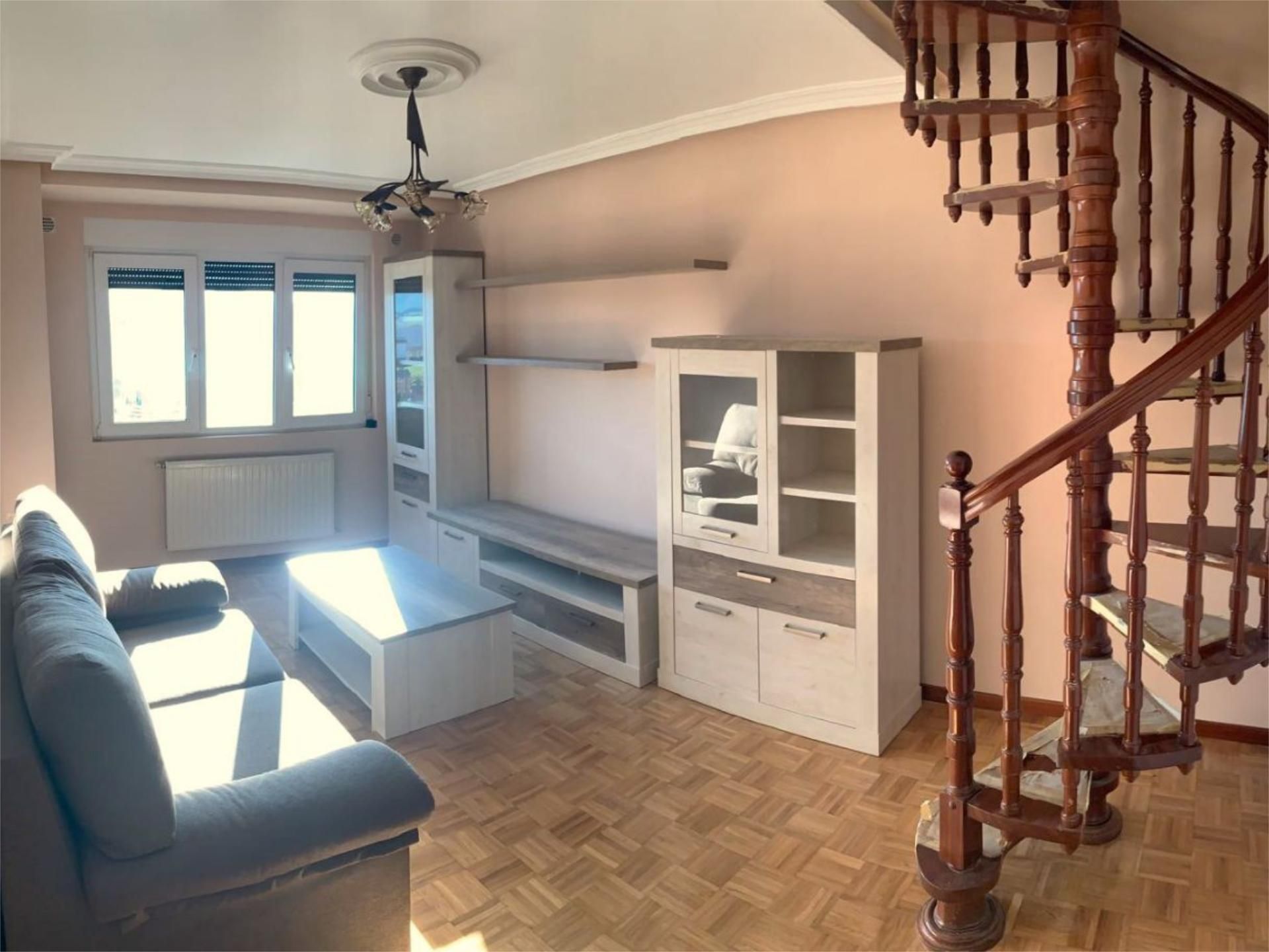 Living room of Flat to rent in Tineo  with Heating, Parquet flooring and Terrace