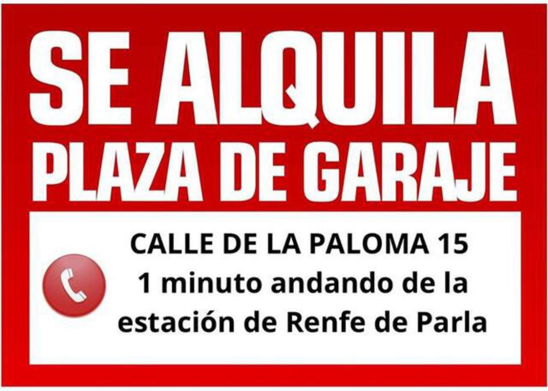 Aparcament de Garatge de lloguer en Parla