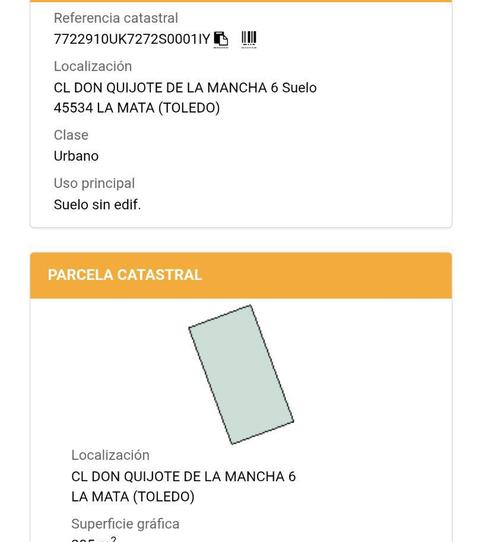 Land for sale in Calle Don Quijote de la Mancha, 6, La Mata, Toledo - image 2 Photo 2 of Land for sale in Calle Don Quijote de la Mancha, 6, La Mata, Toledo