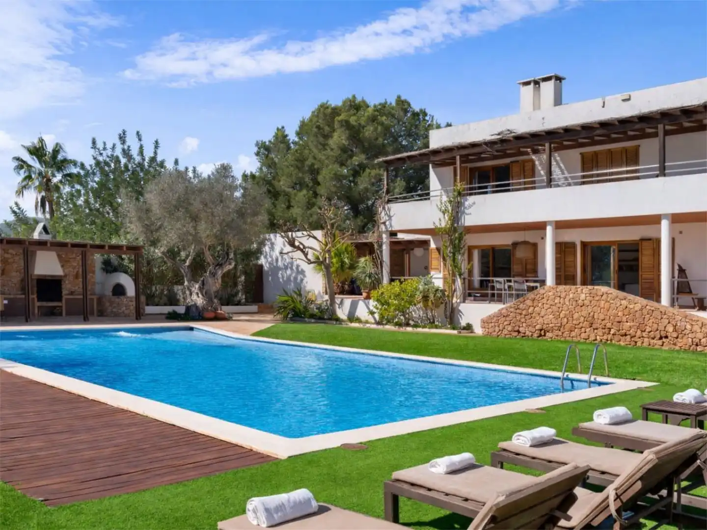 Jardí de Casa o xalet en venda en Sant Josep de sa Talaia amb Aire condicionat, Terrassa i Piscina