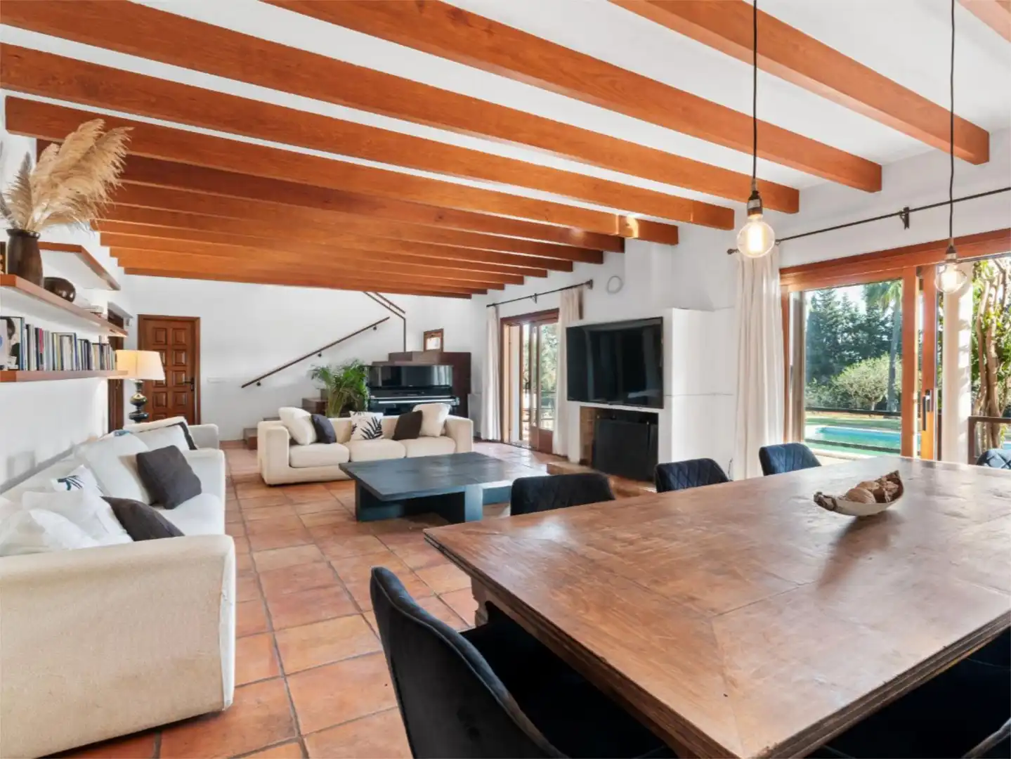 Sala d'estar de Casa o xalet en venda en Sant Josep de sa Talaia amb Aire condicionat, Terrassa i Piscina
