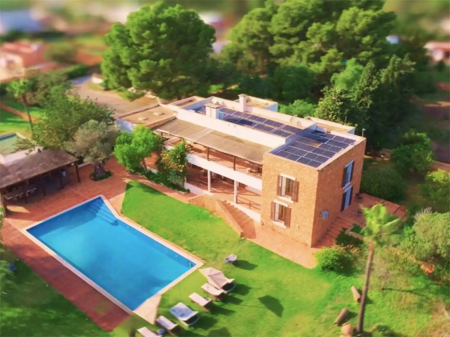 Jardí de Casa o xalet en venda en Sant Josep de sa Talaia amb Aire condicionat, Terrassa i Piscina