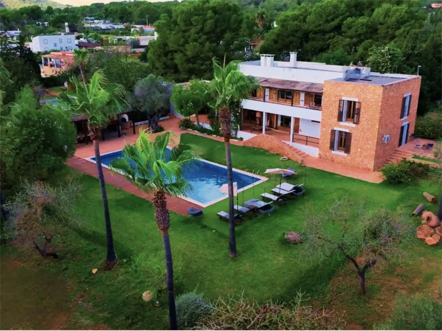 Jardí de Casa o xalet en venda en Sant Josep de sa Talaia amb Aire condicionat, Terrassa i Piscina