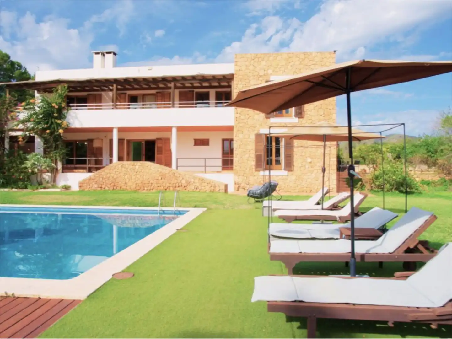 Jardí de Casa o xalet en venda en Sant Josep de sa Talaia amb Aire condicionat, Terrassa i Piscina