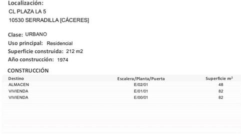 Foto 4 de Pis en venda a Calle de la Plaza, 5, Serradilla, Cáceres