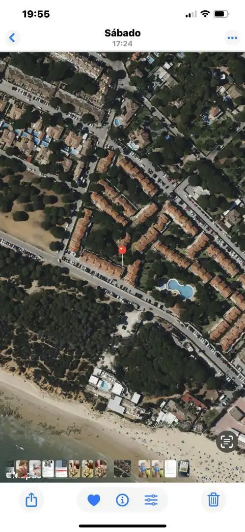 Wohnung zur Miete in Calle Asunción, 6, La Barrosa Außenansicht von Wohnung zur Miete in Chiclana de la Frontera mit Klimaanlage, Heizung und Privatgarten