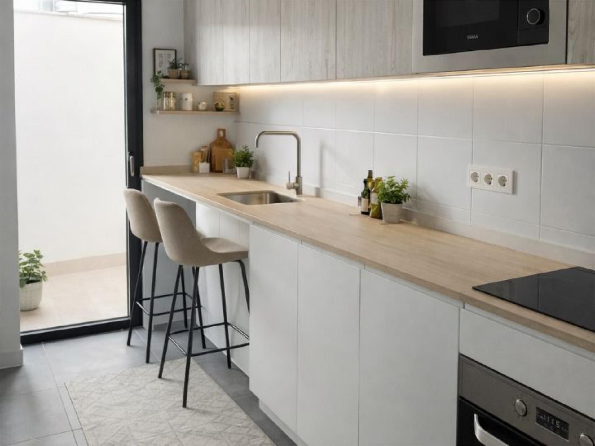 Kitchen of Flat for sale in  Murcia Capital  with Air Conditioner, Heating and Parquet flooring