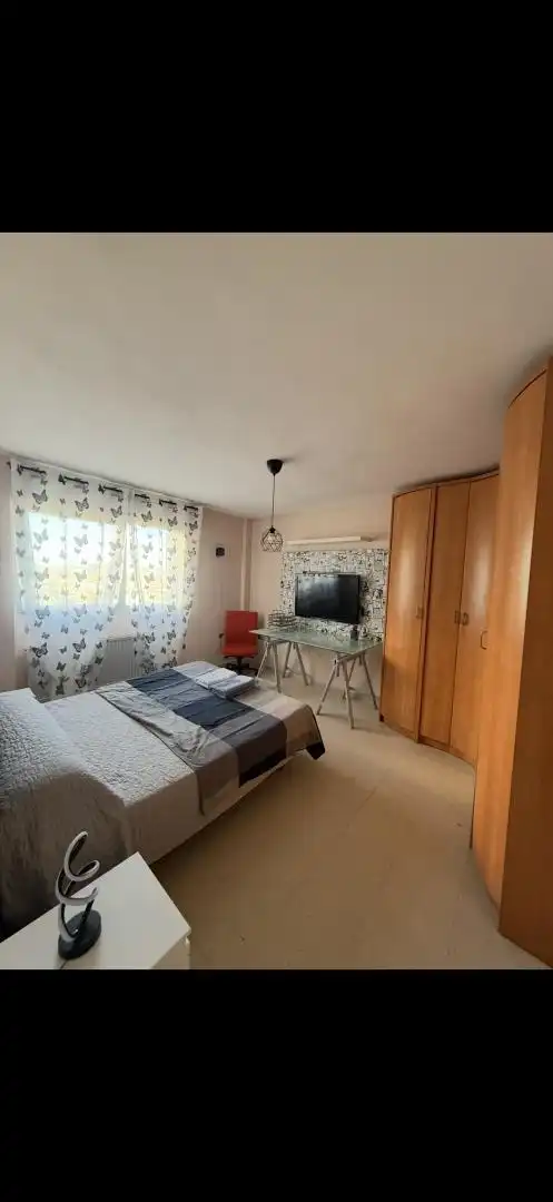 Bedroom of Flat for share in Magaz de Pisuerga  with Heating, Terrace and Furnished