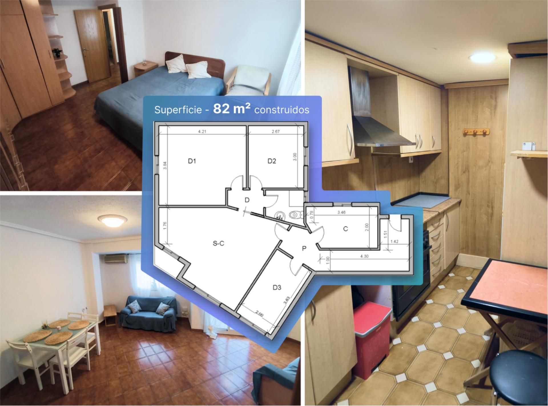 Bedroom of Flat for sale in  Valencia Capital  with Air Conditioner and Balcony