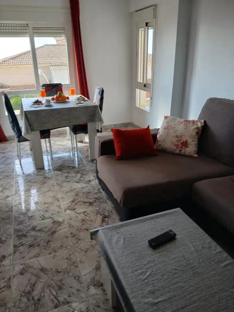 Living room of Flat for rent in Roquetas de Mar  with Air Conditioner, Heating and Furnished