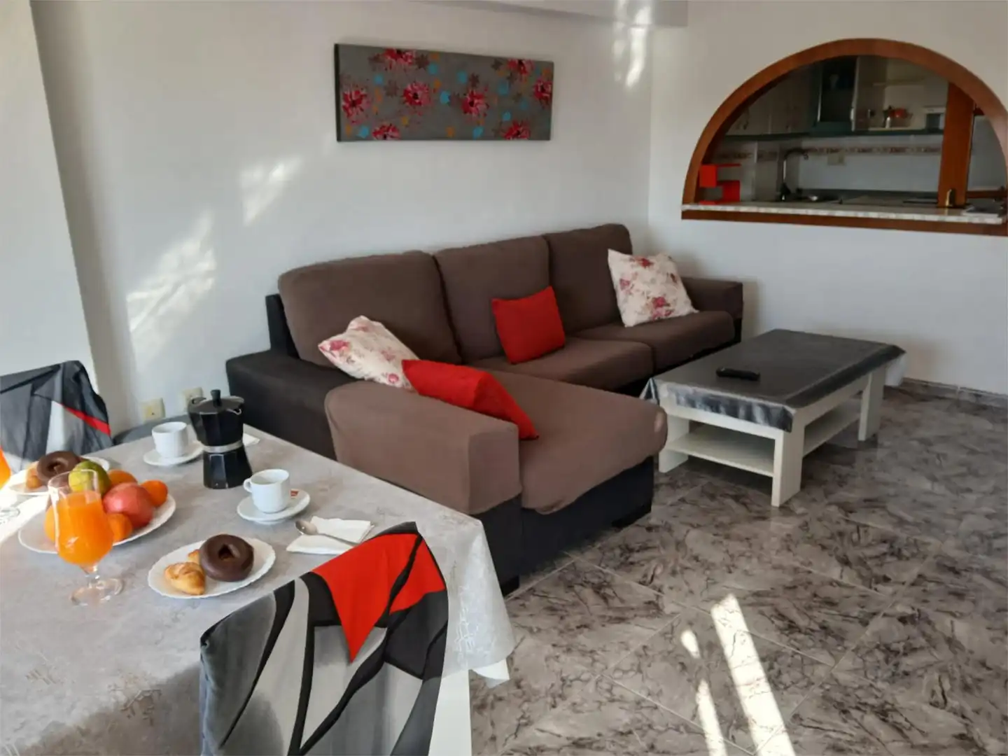 Living room of Flat for rent in Roquetas de Mar  with Air Conditioner, Heating and Furnished